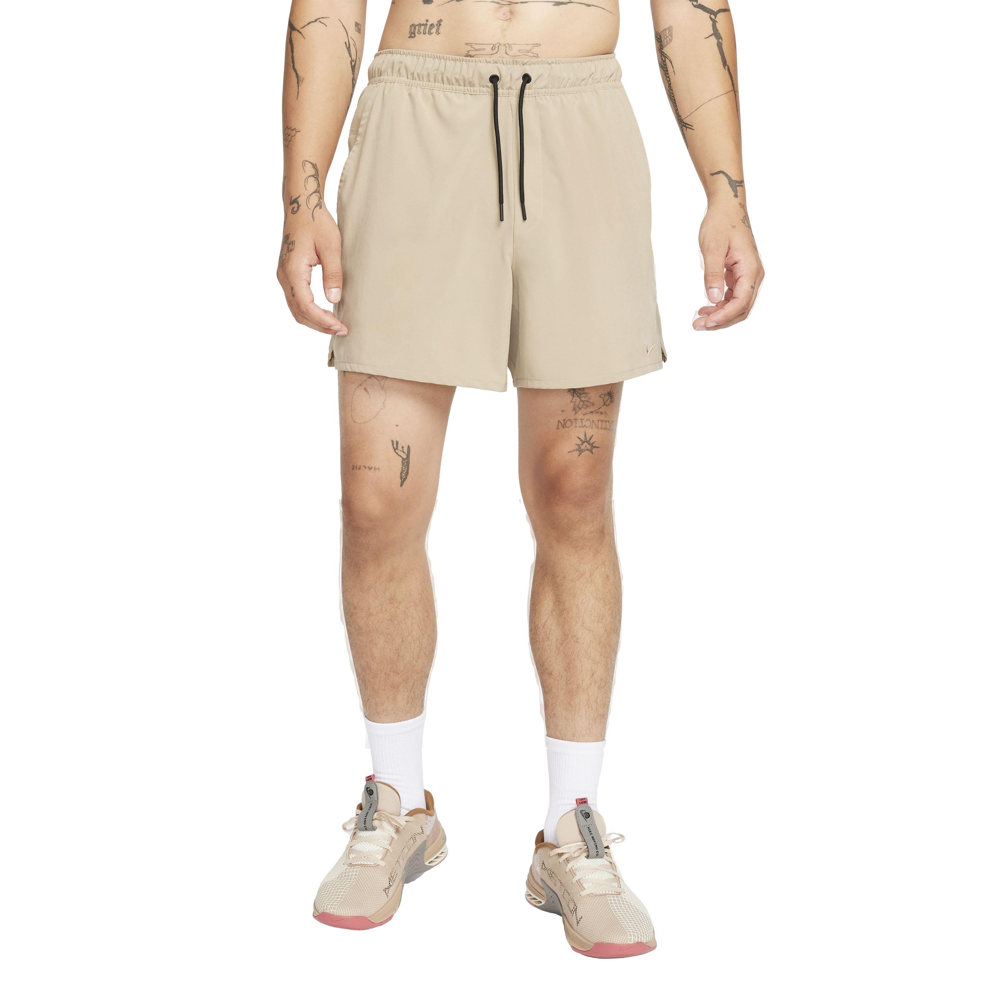 Nike Men's Unlimited Dri-FIT 5" Unlined Versatile Shorts - Sand - BROWN Thumbnail View 3