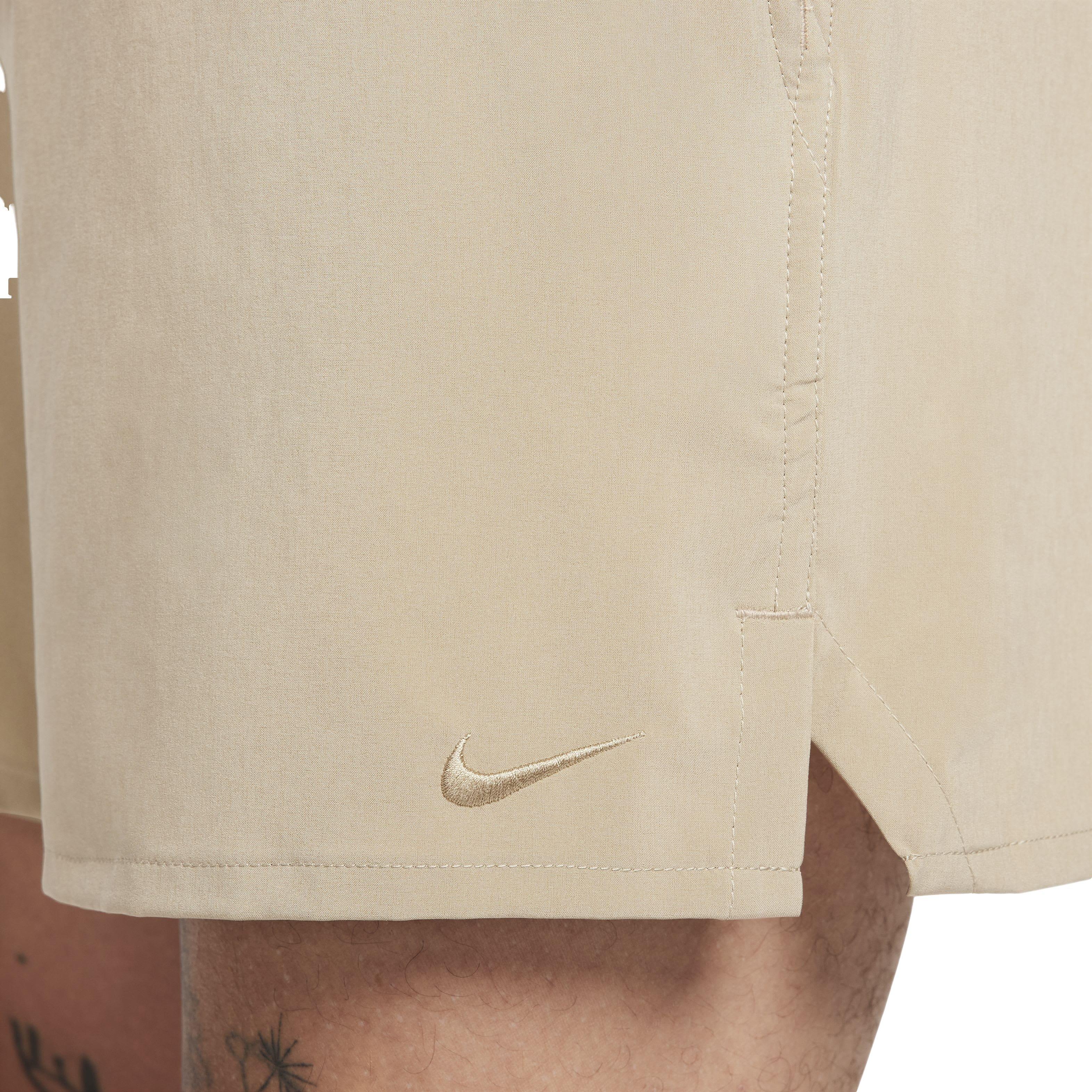 Nike Men's Unlimited Dri-FIT 5" Unlined Versatile Shorts - Sand - BROWN Thumbnail View 6