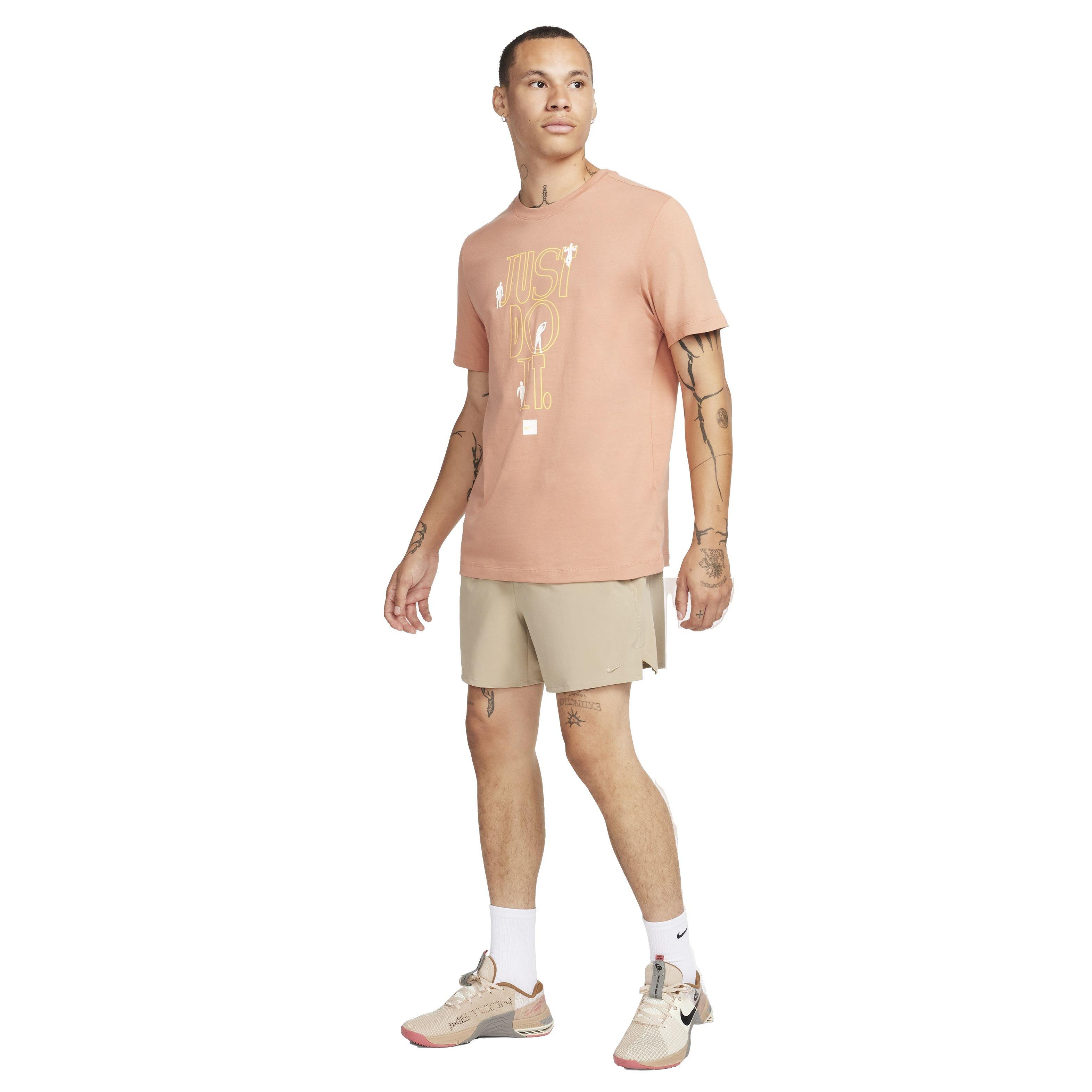 Nike Men's Unlimited Dri-FIT 5" Unlined Versatile Shorts - BROWN Thumbnail View 7