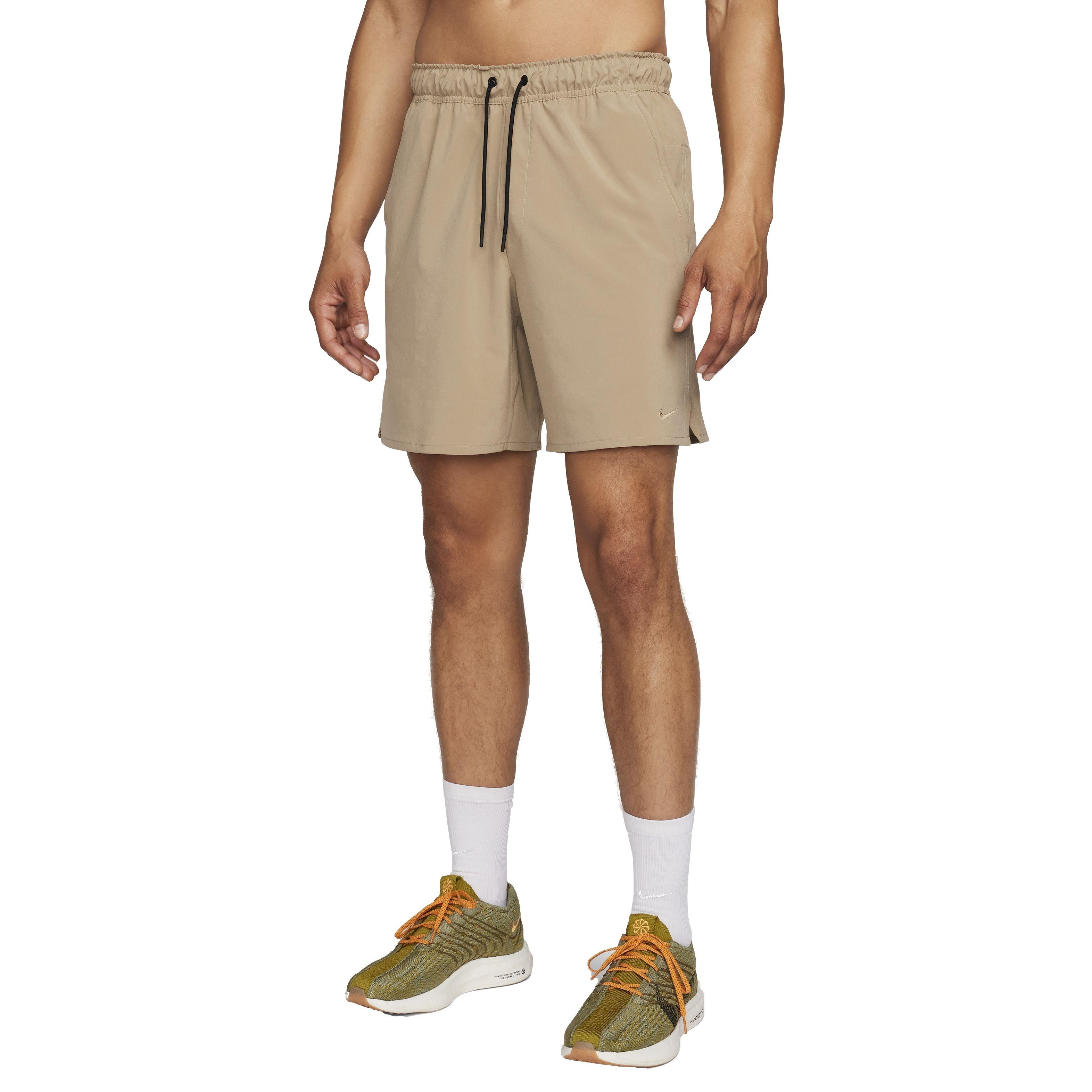 Nike Men's Unlimited Dri-FIT 7" Unlined Versatile Shorts - Sand - BROWN Thumbnail View 3