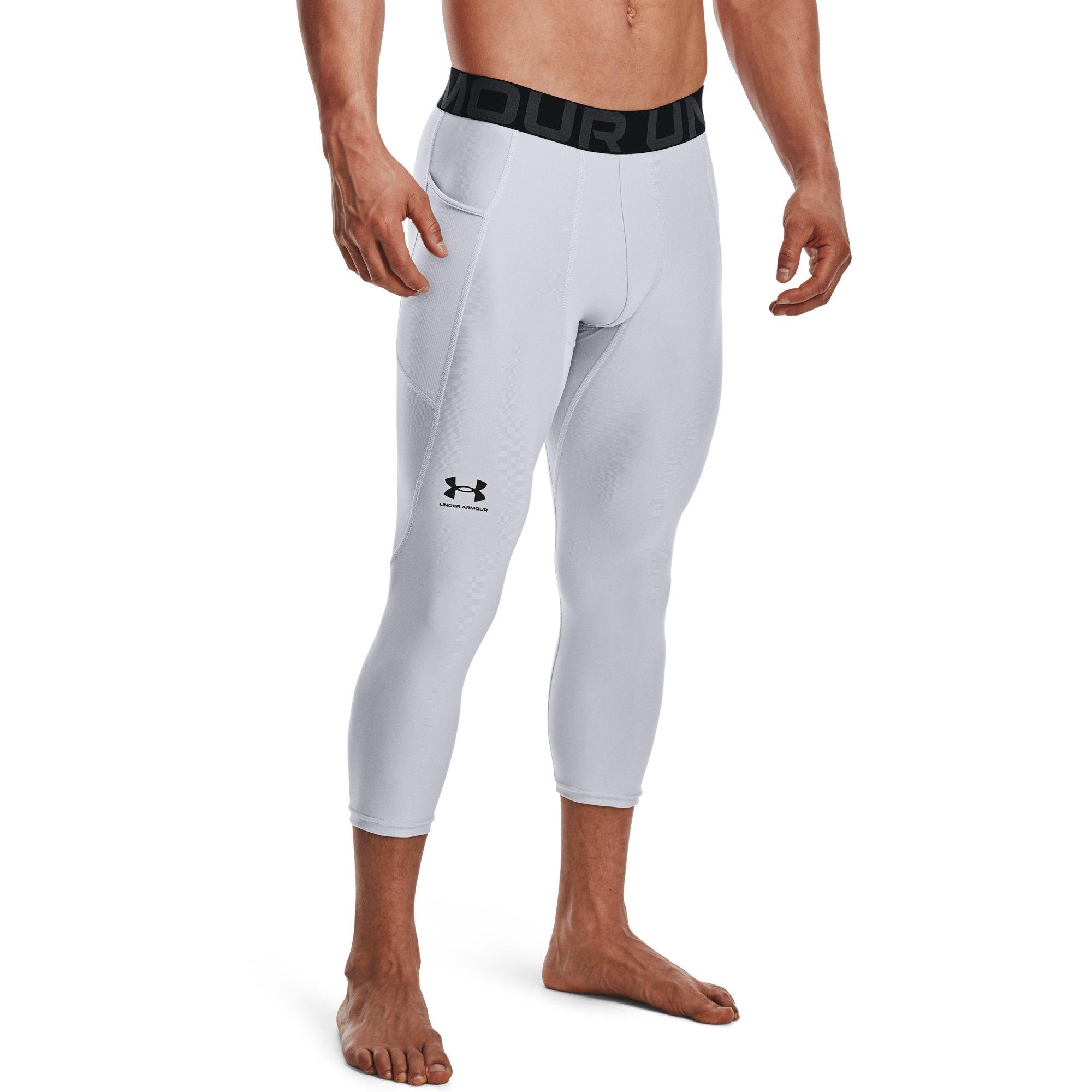 Under Armour Men's HeatGear Armour Legging - GREY/BLACK Thumbnail View 1