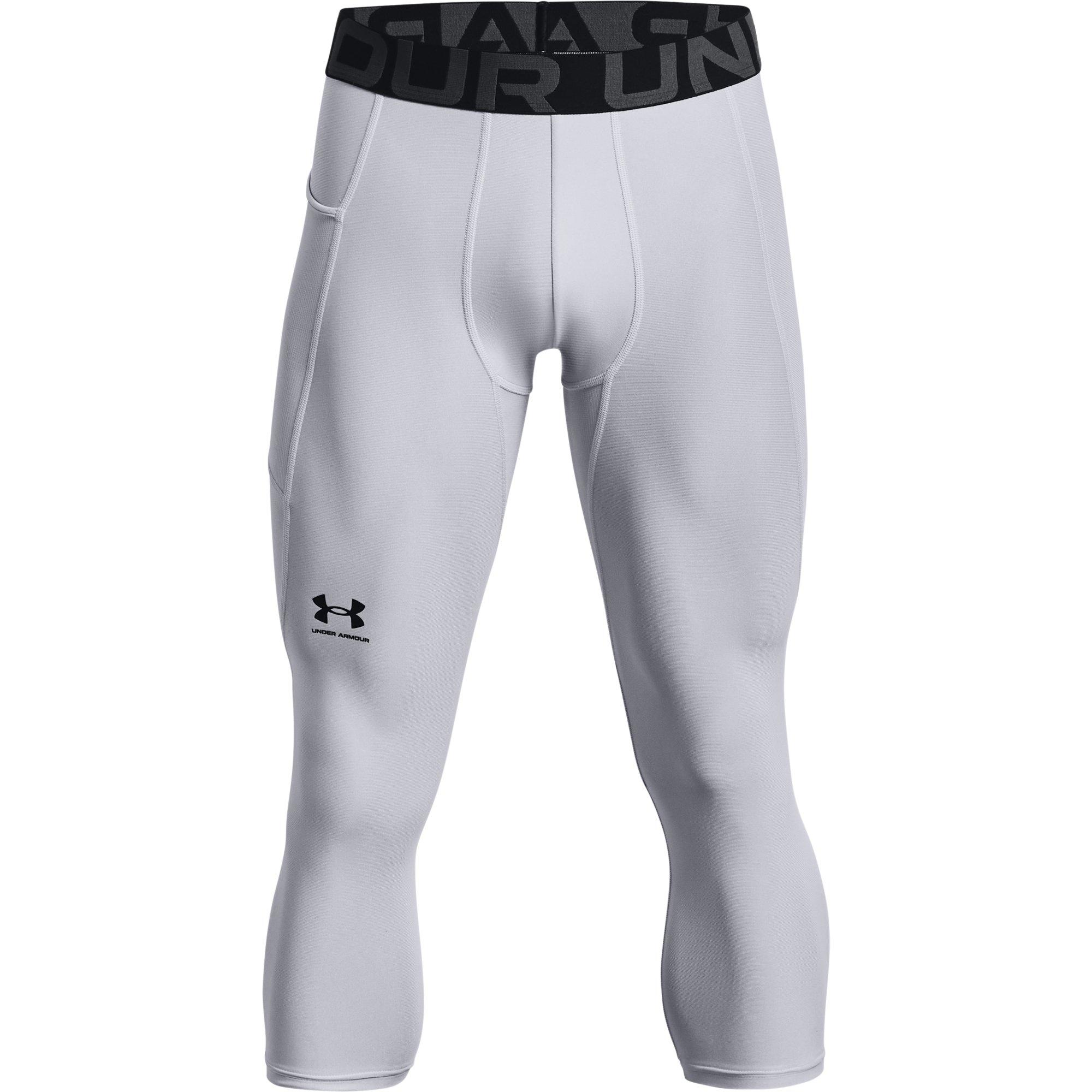 Under Armour Men's HeatGear Armour Legging - GREY/BLACK Thumbnail View 5