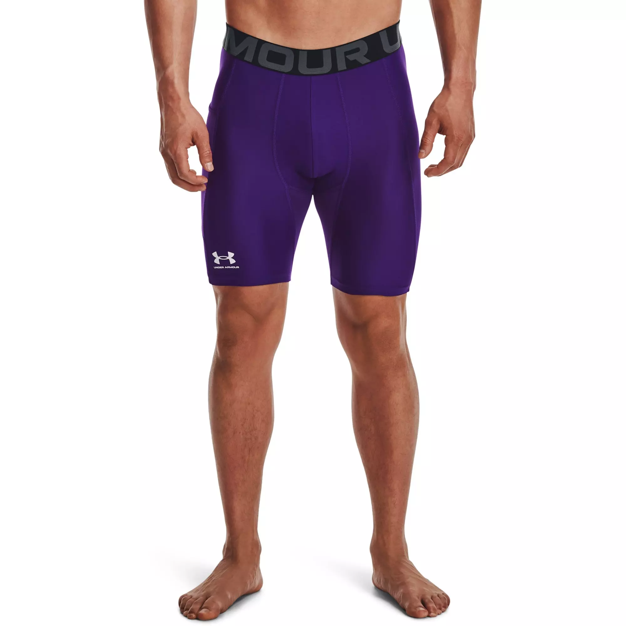 Under Armour Men's HeatGear Armour Compression Shorts - Purple/White -  Hibbett