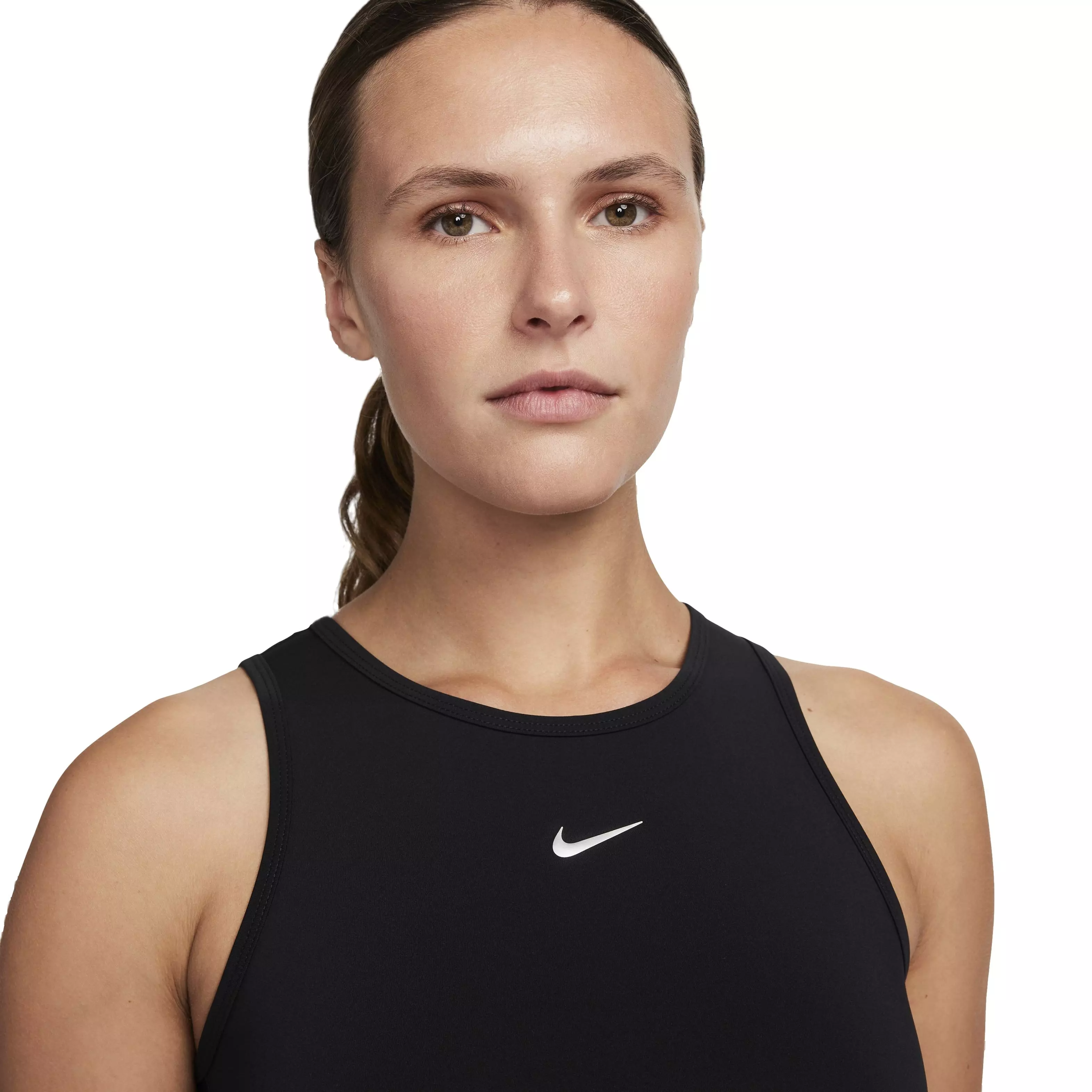 Nike Women's Pro Dri-FIT Shine Cropped Tank Top - BLACK