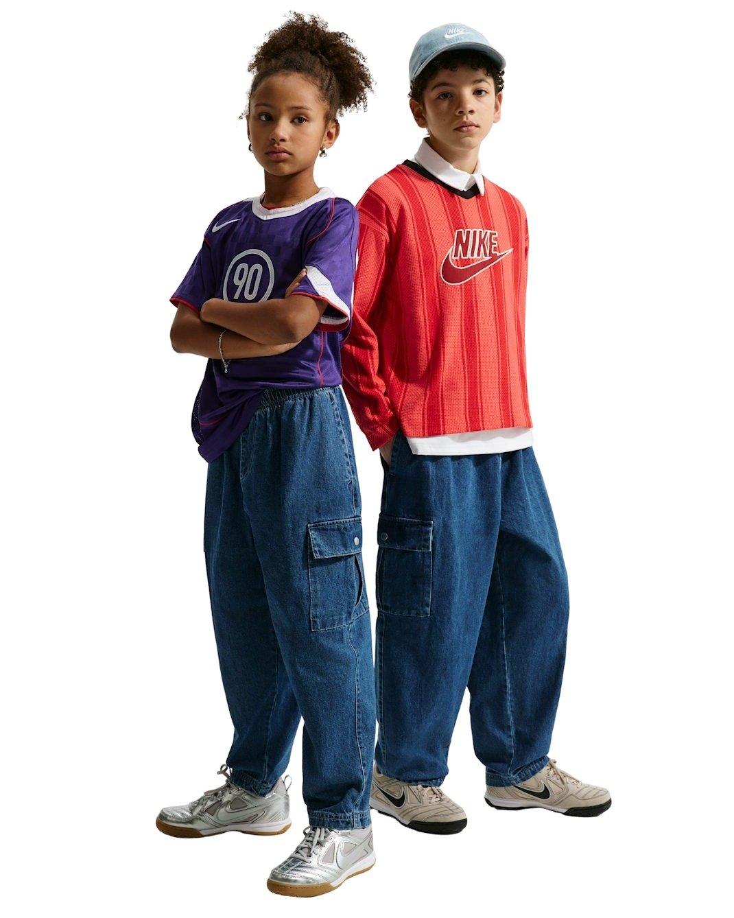 Nike Big Kids' Sportswear Collection Denim Cargo Pants - Dark Blue - DENIM Thumbnail View 1