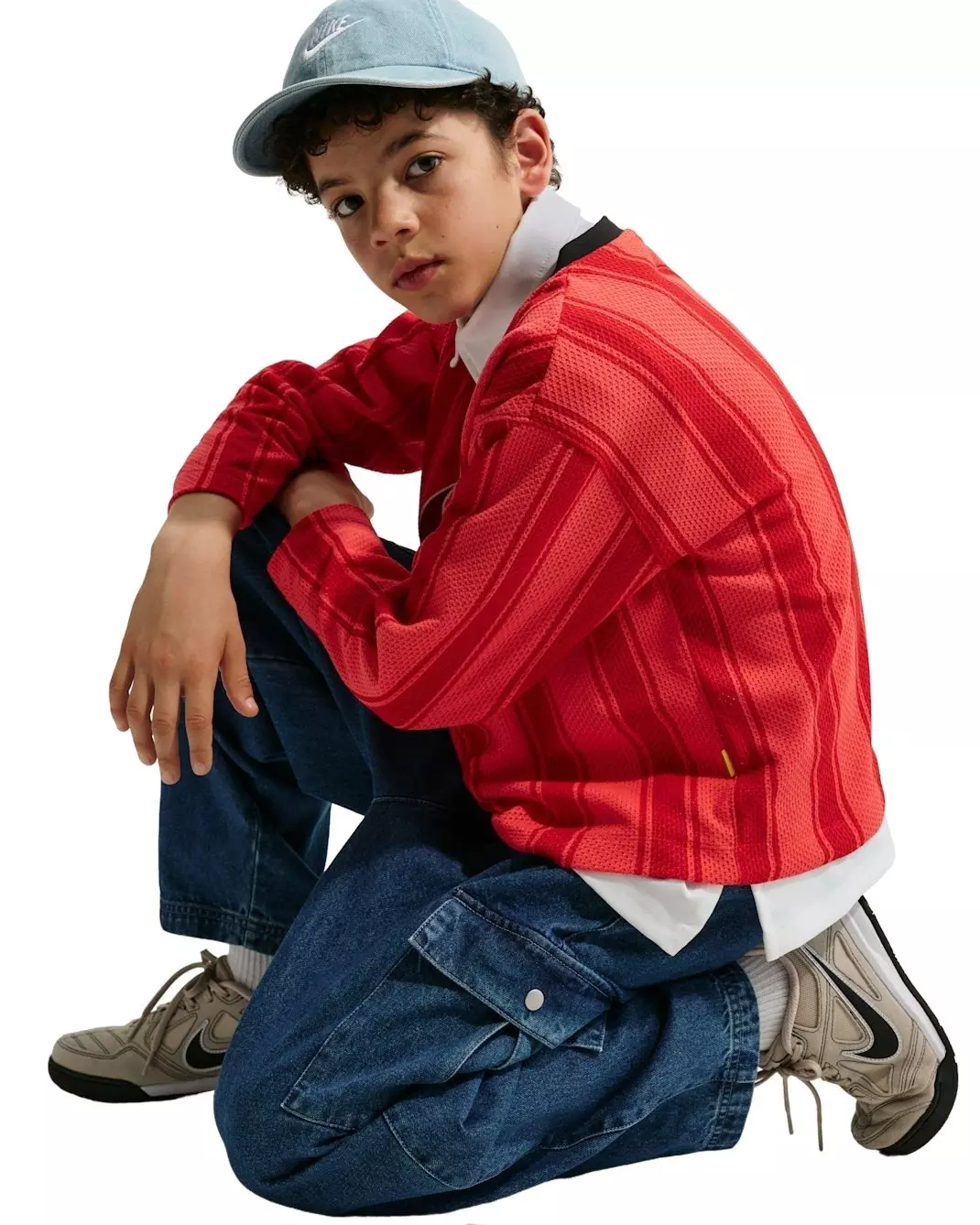 Nike Big Kids' Sportswear Collection Denim Cargo Pants - Dark Blue - DENIM