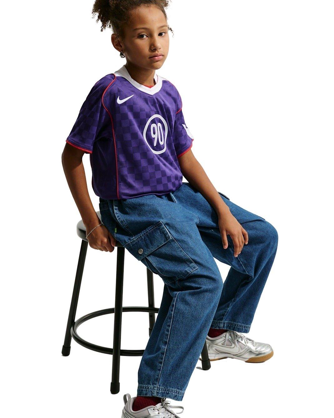 Nike Big Kids' Sportswear Collection Denim Cargo Pants - Dark Blue - DENIM Thumbnail View 5