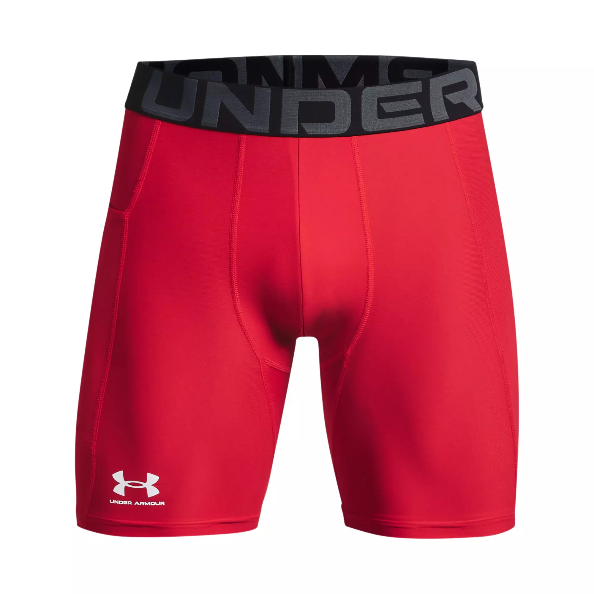 Under Armour Men's HeatGear Armour Compression Shorts-Red - RED/WHITE