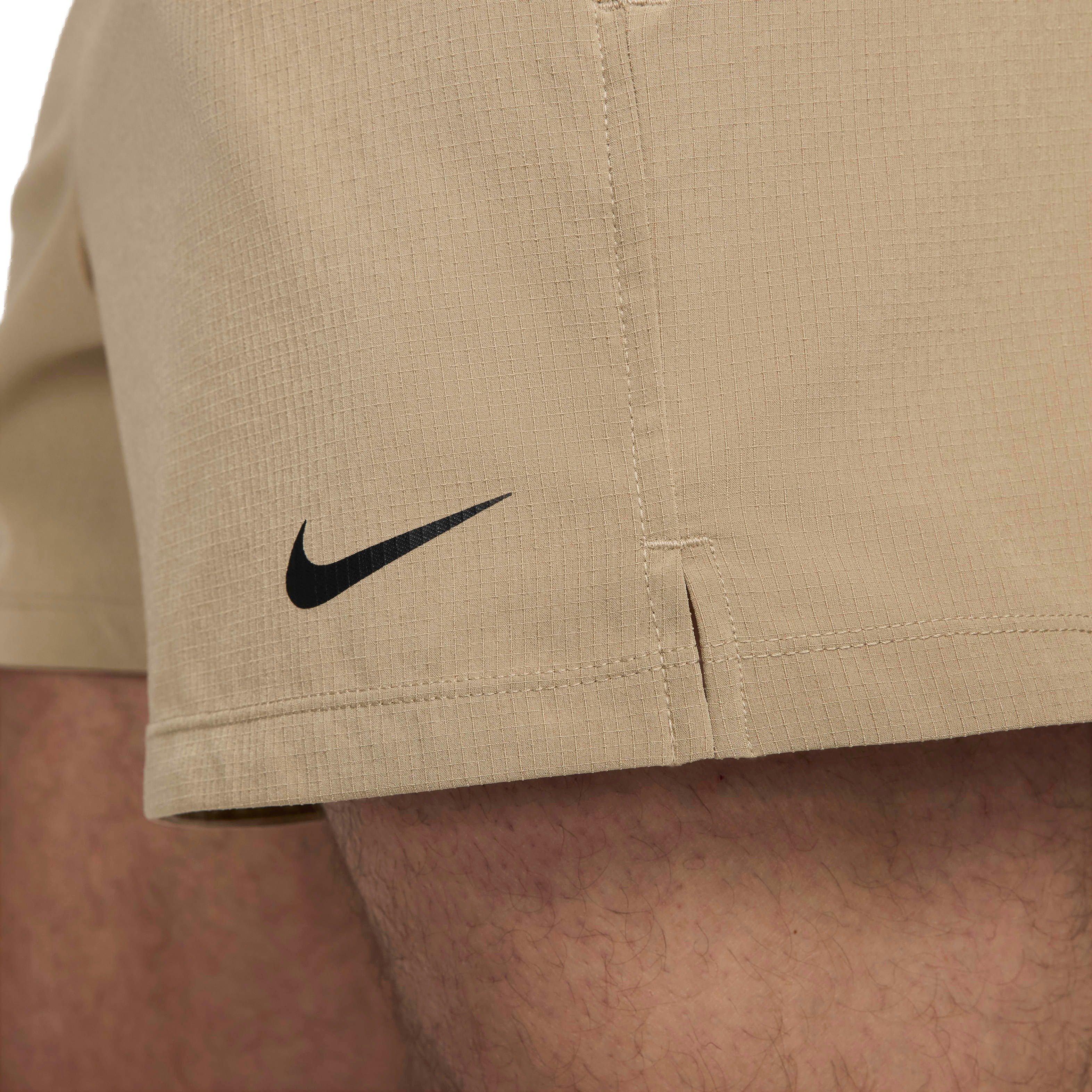 Nike Men's Dri-FIT Flex Rep 4.0 5" Unlined Fitness Shorts - BROWN Thumbnail View 7