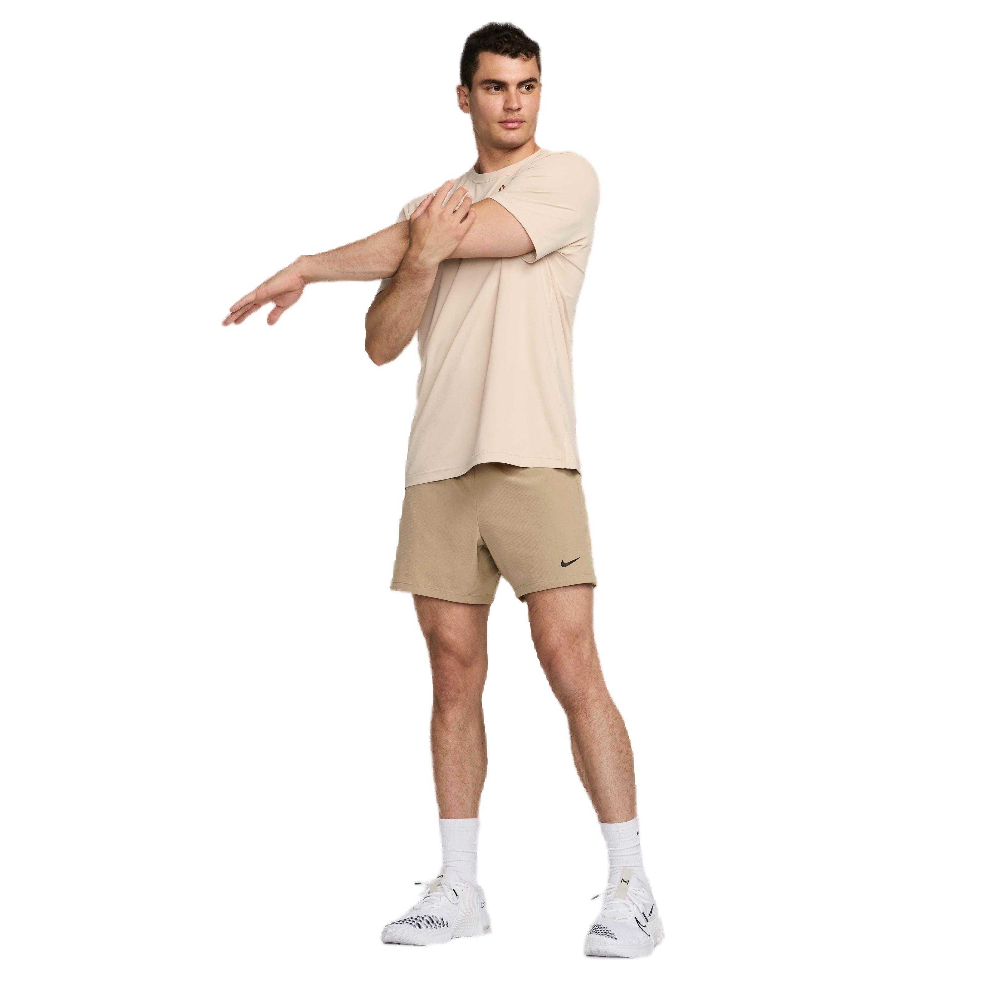 Nike Men's Dri-FIT Flex Rep 4.0 5" Unlined Fitness Shorts - BROWN Thumbnail View 8