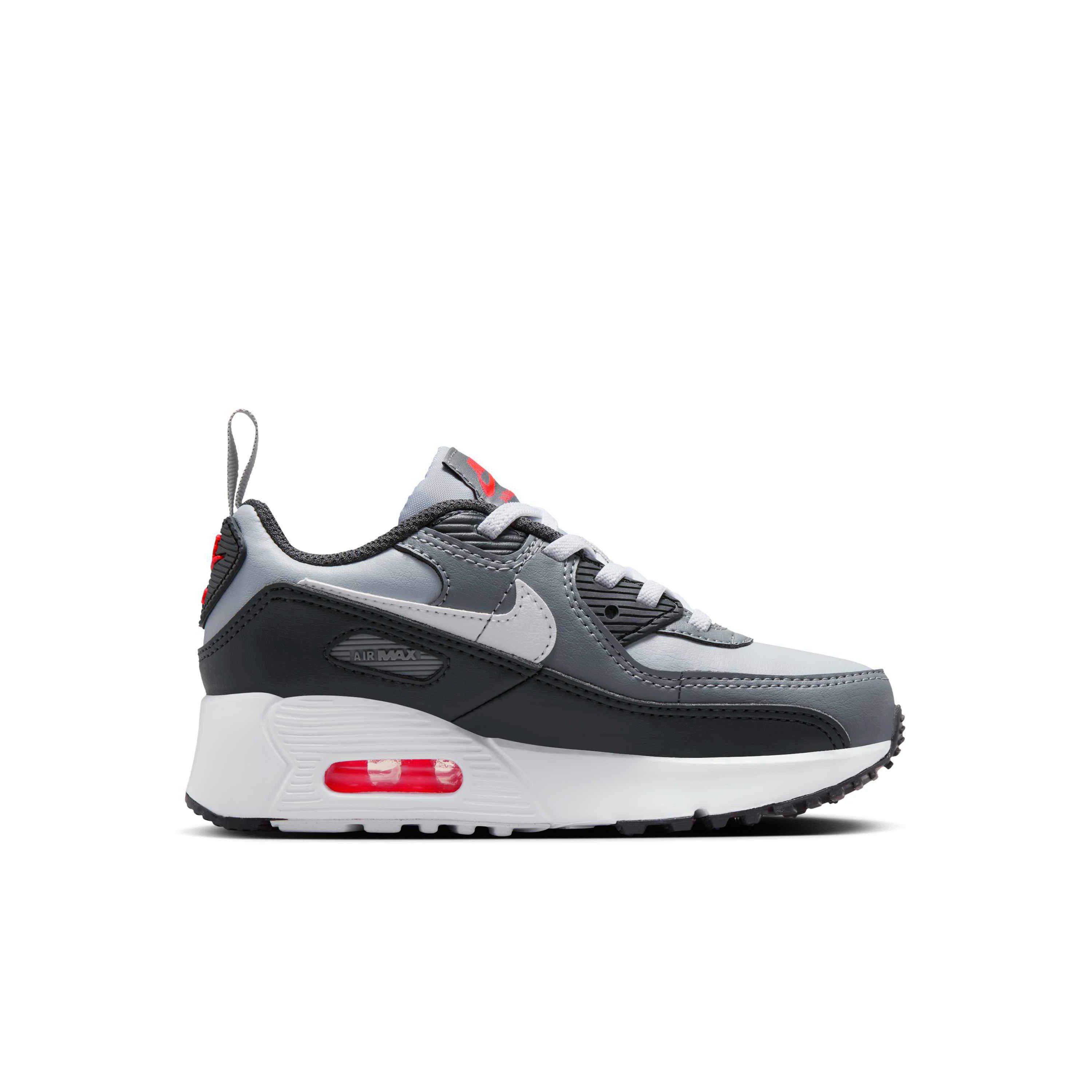 Nike Air Max 90 EasyOn "Wolf Grey/Cool Grey/Anthracite/White" Preschool Boys' Shoe - GREY/GREY/ANTHRACITE/WHITE