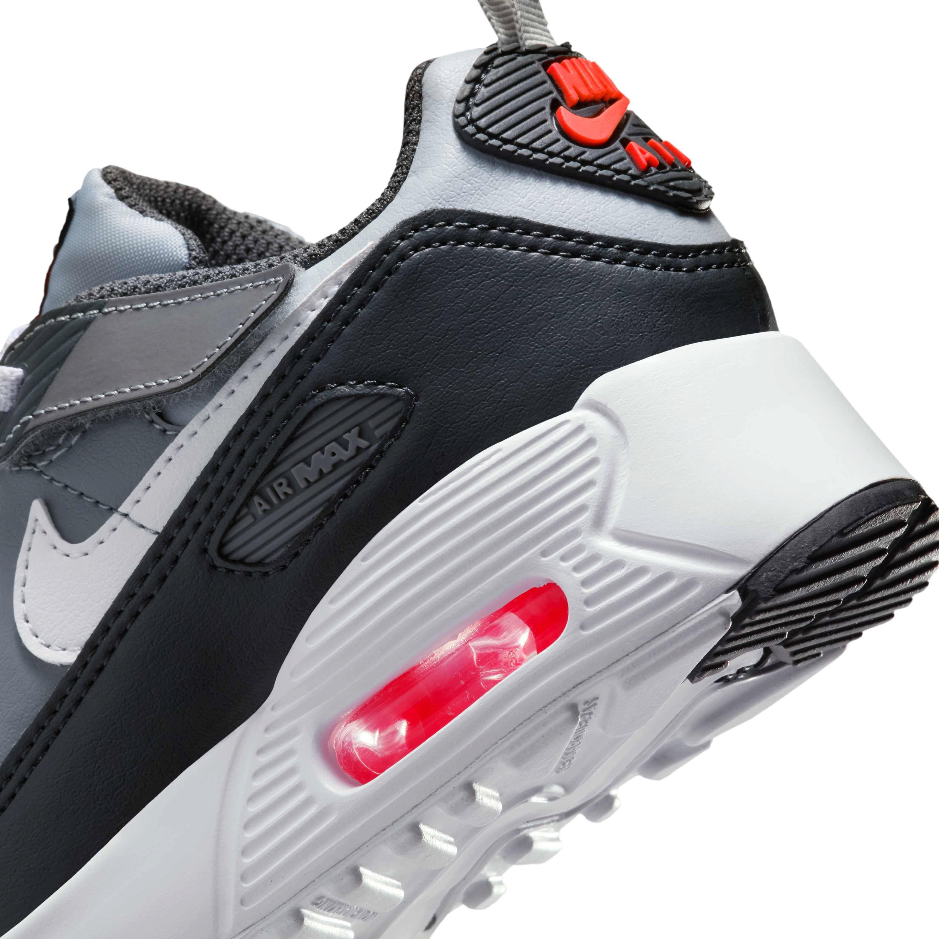 Nike Air Max 90 EasyOn Preschool Boys' "Wolf Grey/Cool Grey/Anthracite/White" Shoe