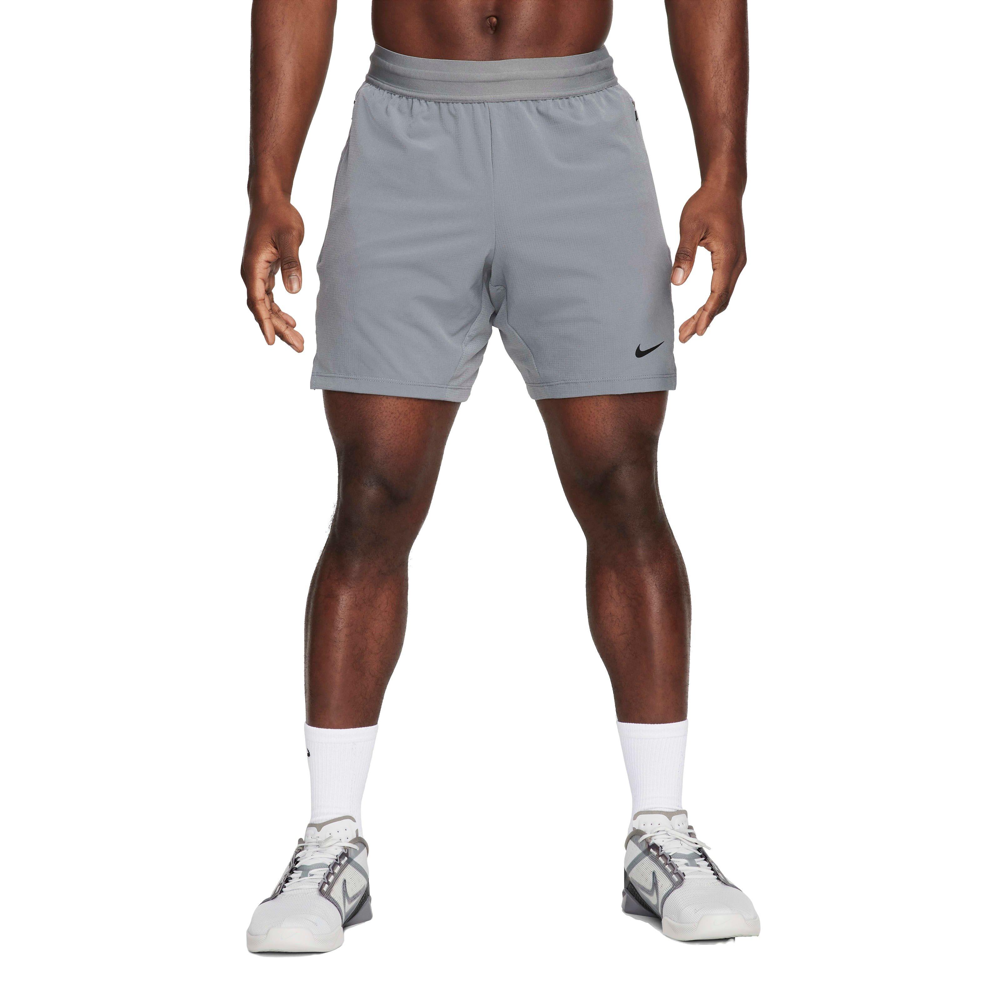 Nike Men's Dri-FIT Flex Rep 4.0 7" Unlined Fitness Shorts - GREY Thumbnail View 3