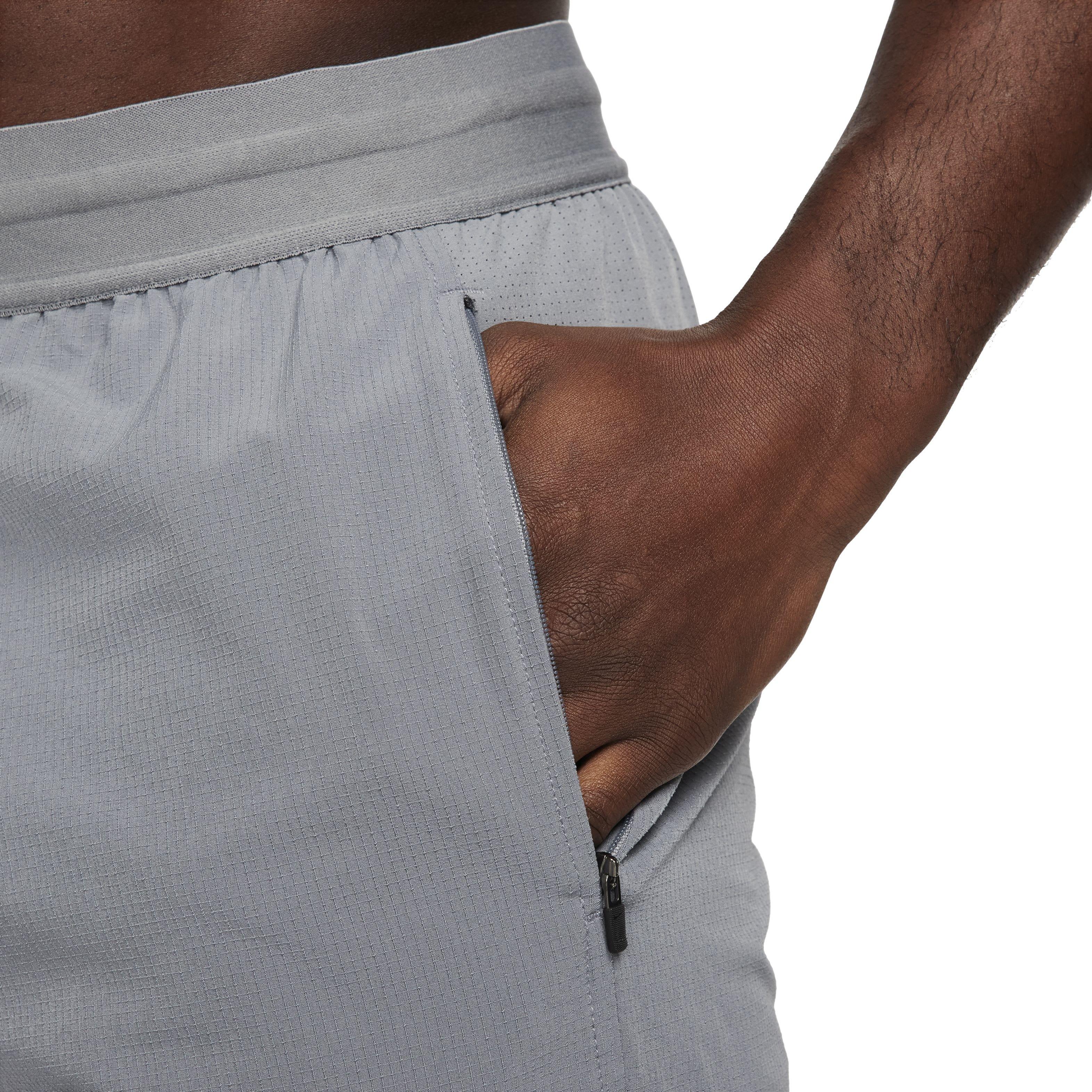 Nike Men's Dri-FIT Flex Rep 4.0 7" Unlined Fitness Shorts - GREY Thumbnail View 5