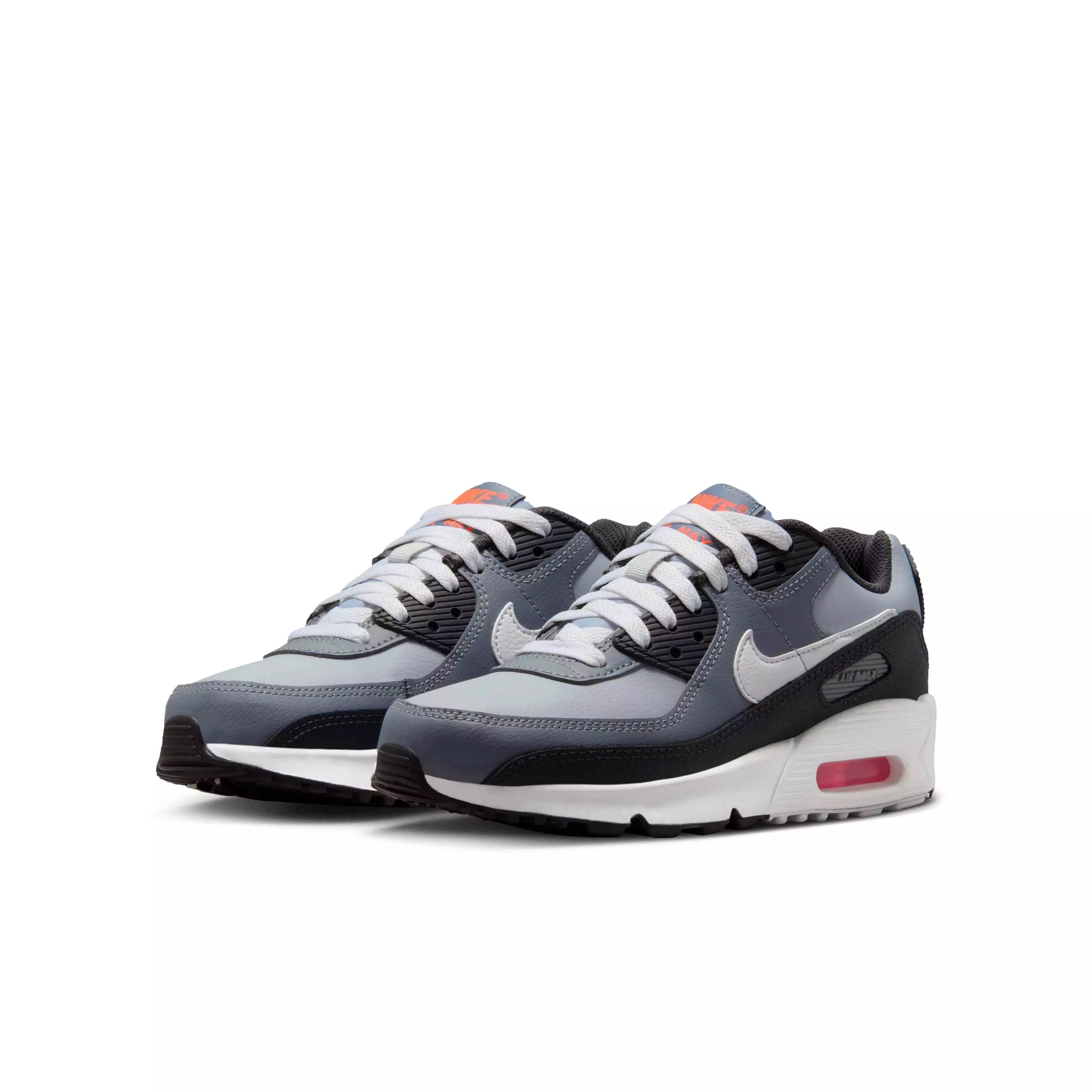 Nike Air Max 90 "Wolf Grey/Cool Grey/Anthracite/White" Grade School Boys' Shoe - GREY/GREY/ANTHRACITE/WHITE