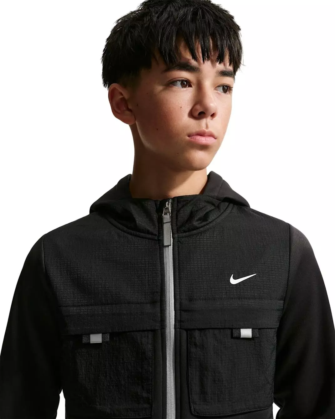 Nike Big Kids' Sportswear City Utility Full-Zip Jacket -Black - BLACK