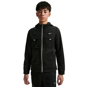 Nike Big Kids' Sportswear City Utility Full-Zip Jacket -Black