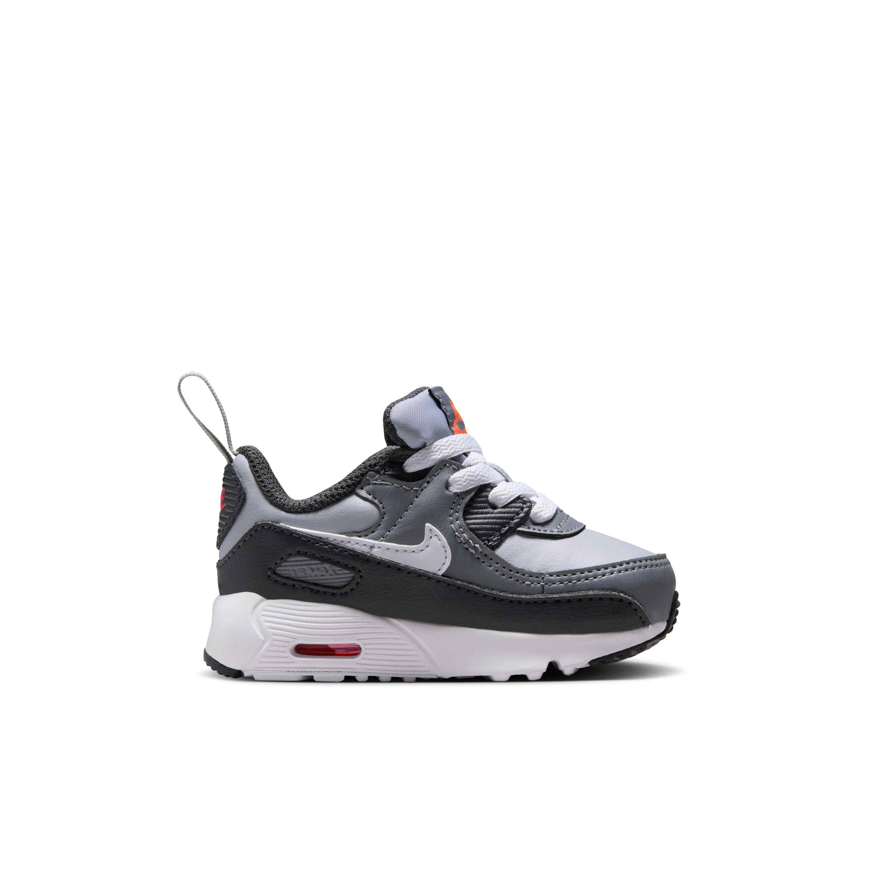 Nike Air Max 90 EasyOn "Wolf Grey/Cool Grey/Anthracite/White" Infant Boys' Shoe - GREY/GREY/ANTHRACITE/WHITE