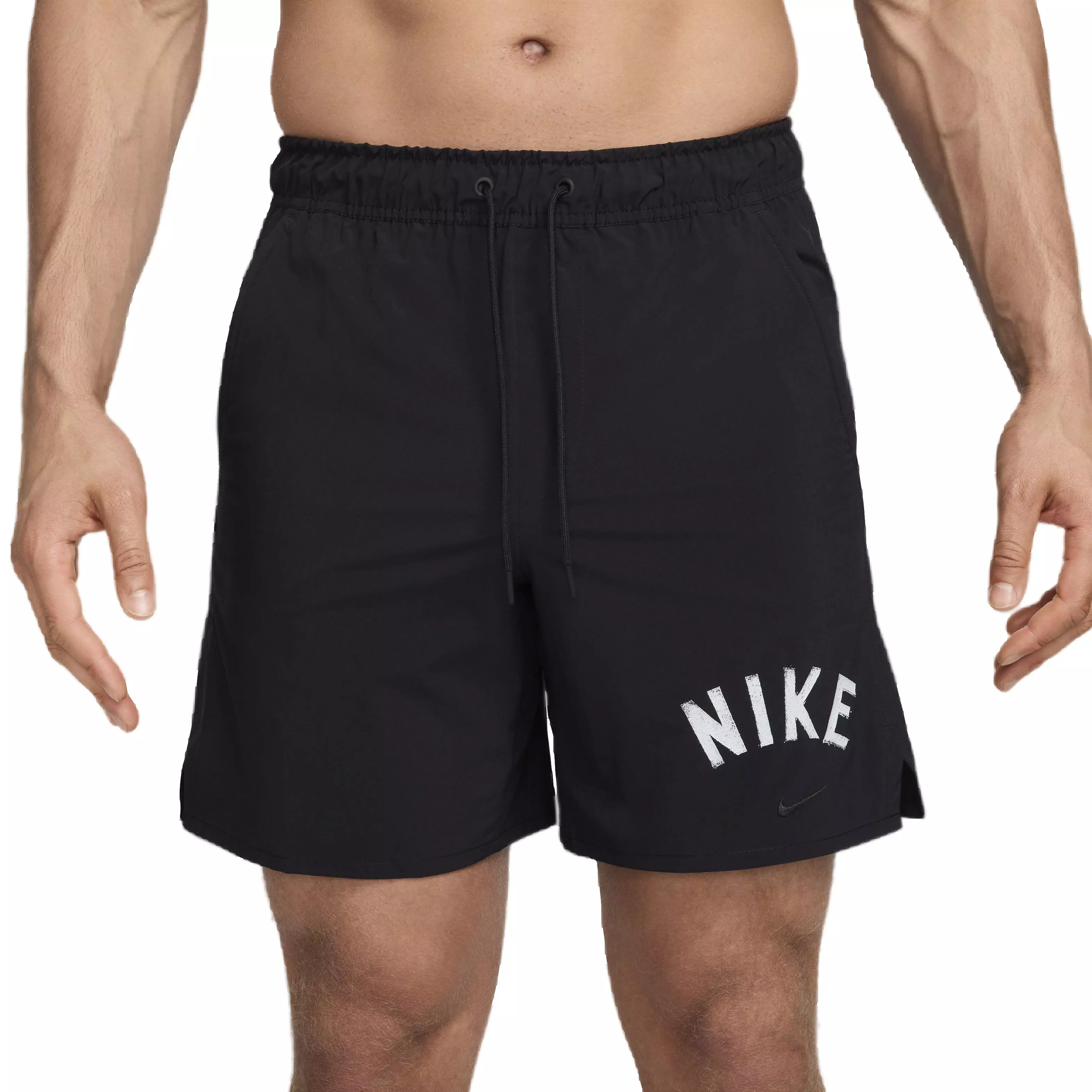 Nike Men's Unlimited Swoosh 7" Dri-FIT Unlined Versatile Shorts - BLACK