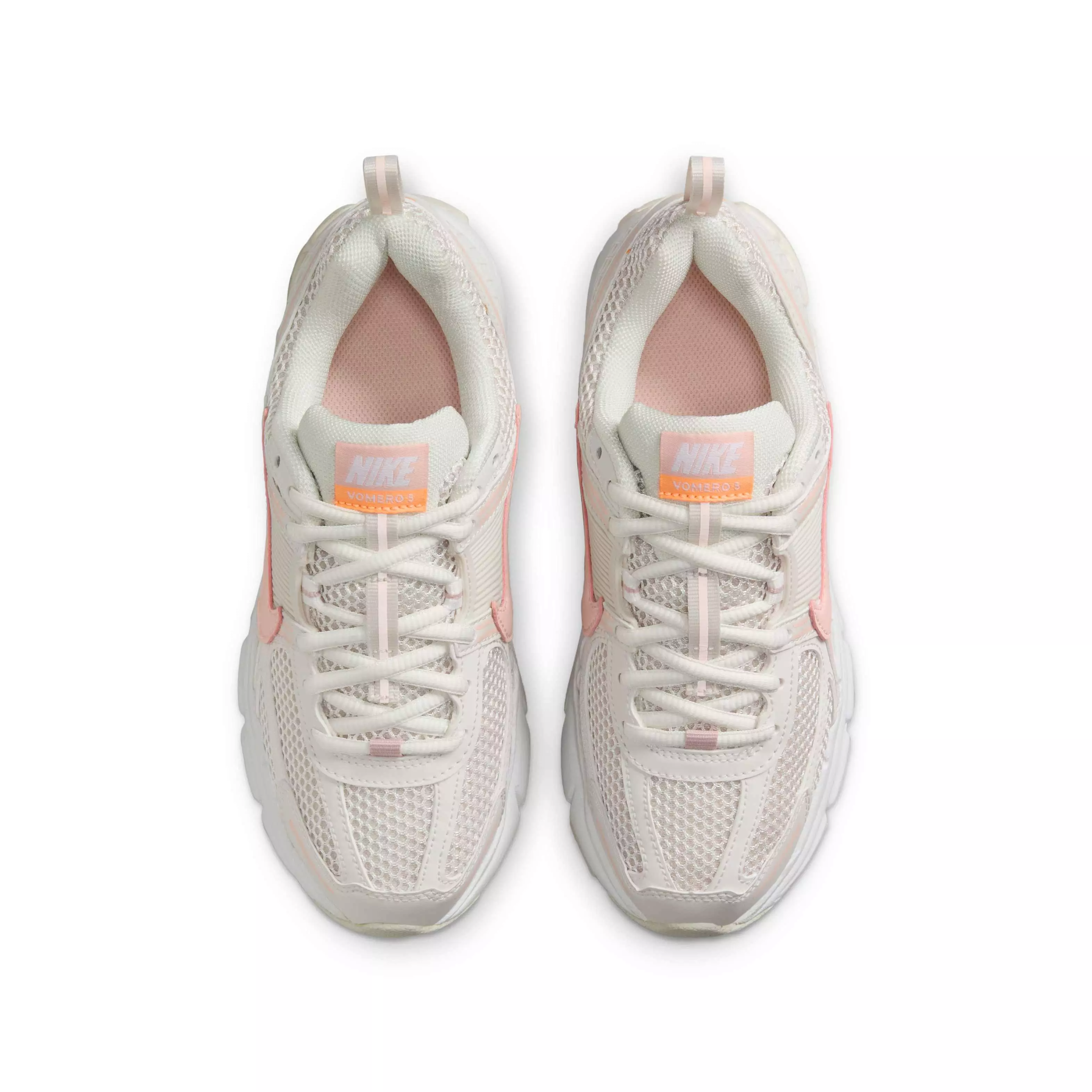 Nike Vomero 5 "Phantom/Light Orewood Brown/White/Echo Pink" Grade School Girls' Shoe - PHANTOM/LT BROWN/WHITE/PINK