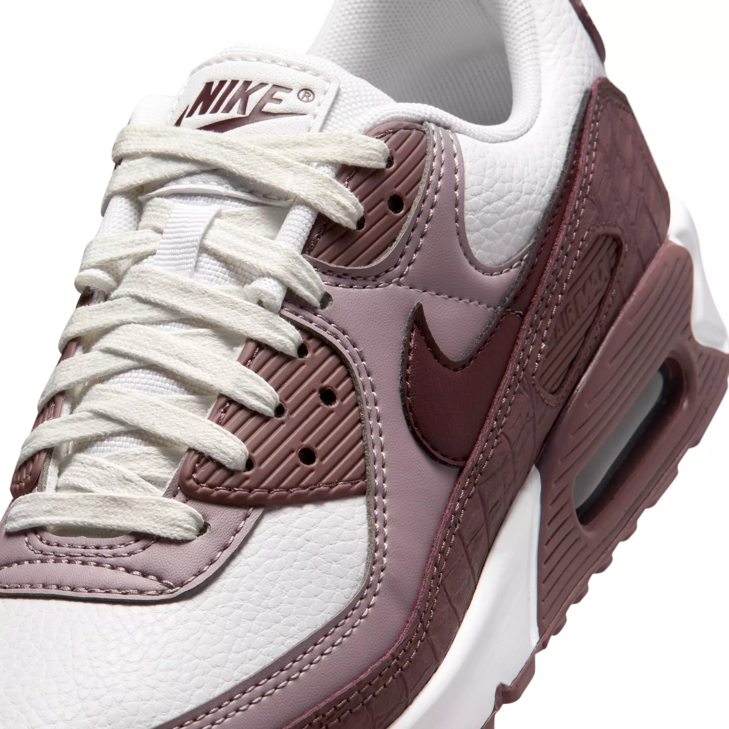 Nike Air Max 90 "Tattoo/Light Violet Ore/White/Burgundy Crush" Women's Shoe - TATTOO/LT VIOLET/WHITE/BURGUNDY