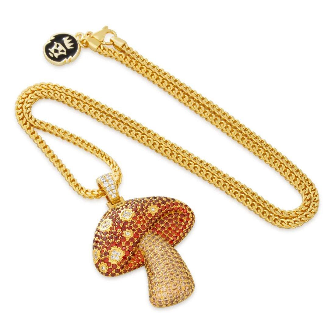 King Ice Mushroom Necklace - GOLD