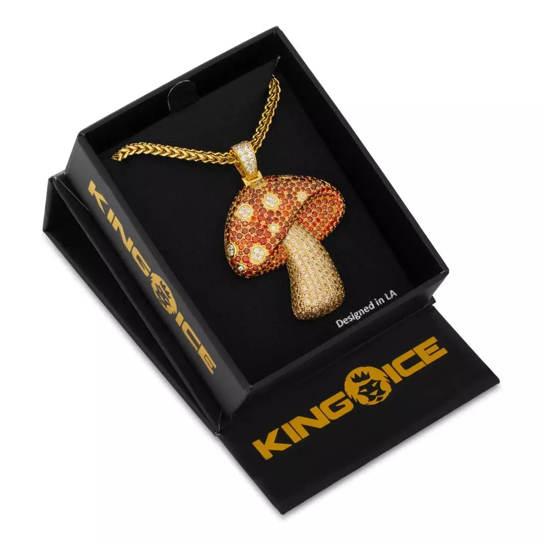 King Ice Mushroom Necklace - GOLD