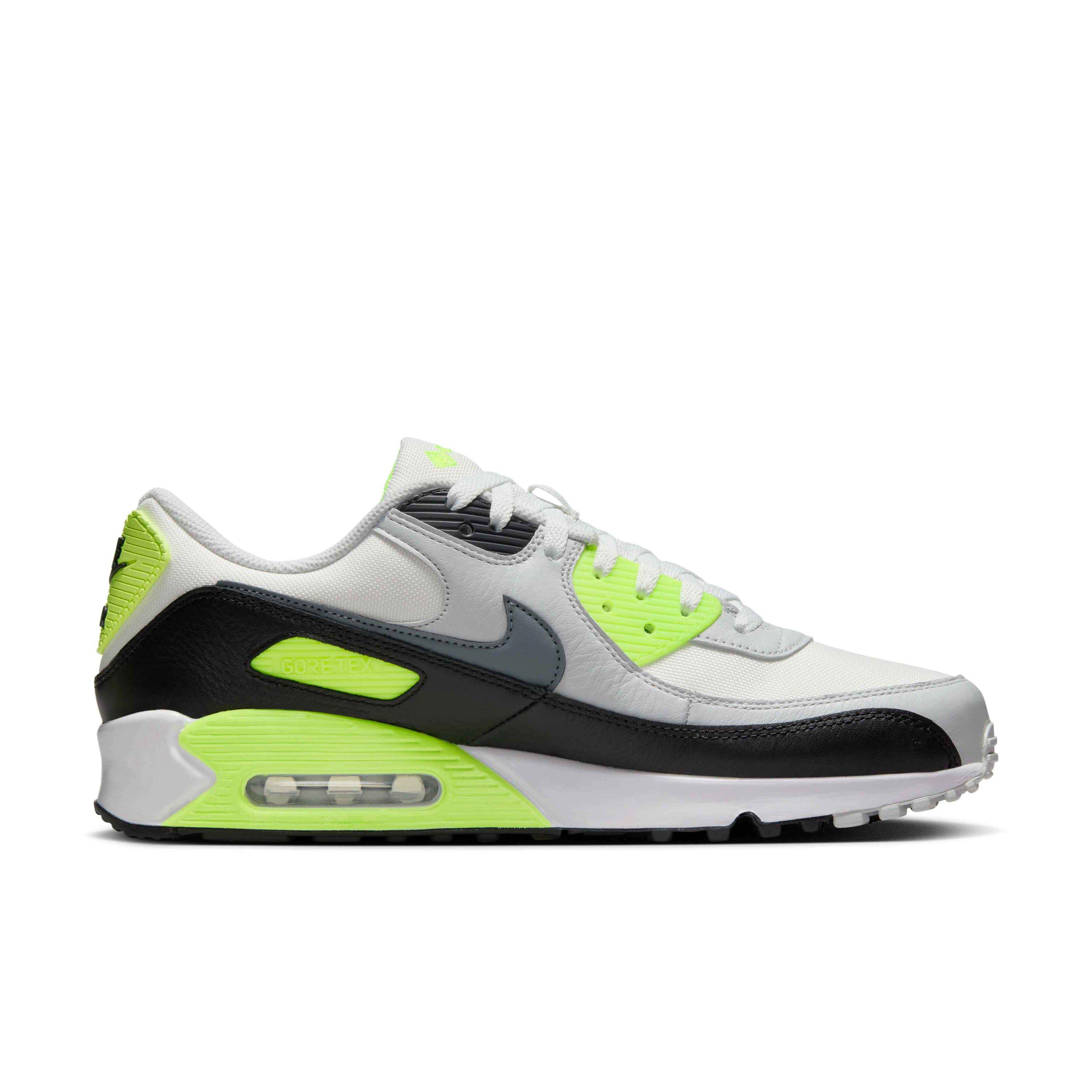 Nike Air Max 90 GORE-TEX "White/Volt/Black/Cool Grey" Men's Shoe - WHITE/YELLOW/BLACK/GREY