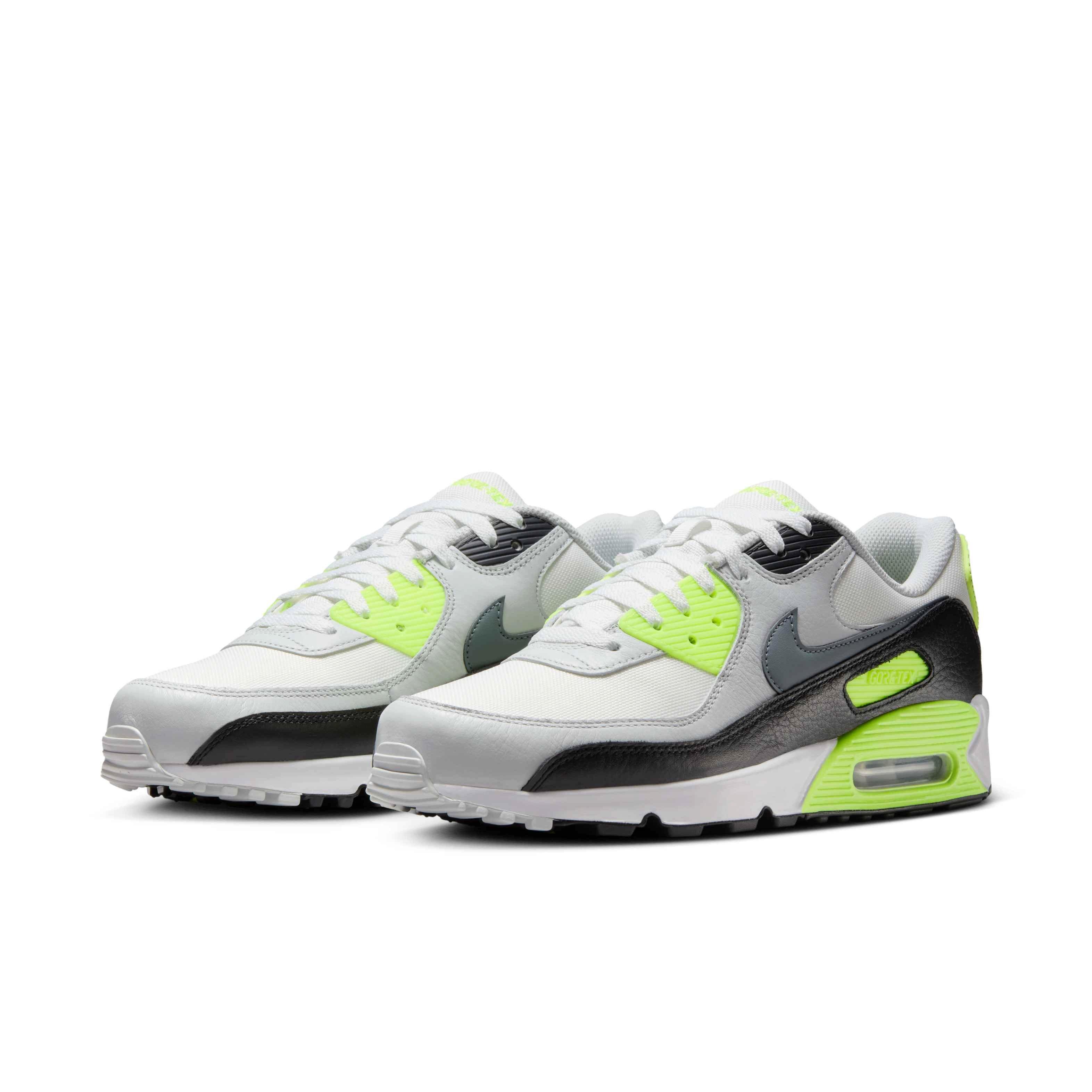 Nike Air Max 90 GORE-TEX Men's "White/Volt/Black/Cool Grey" Shoe