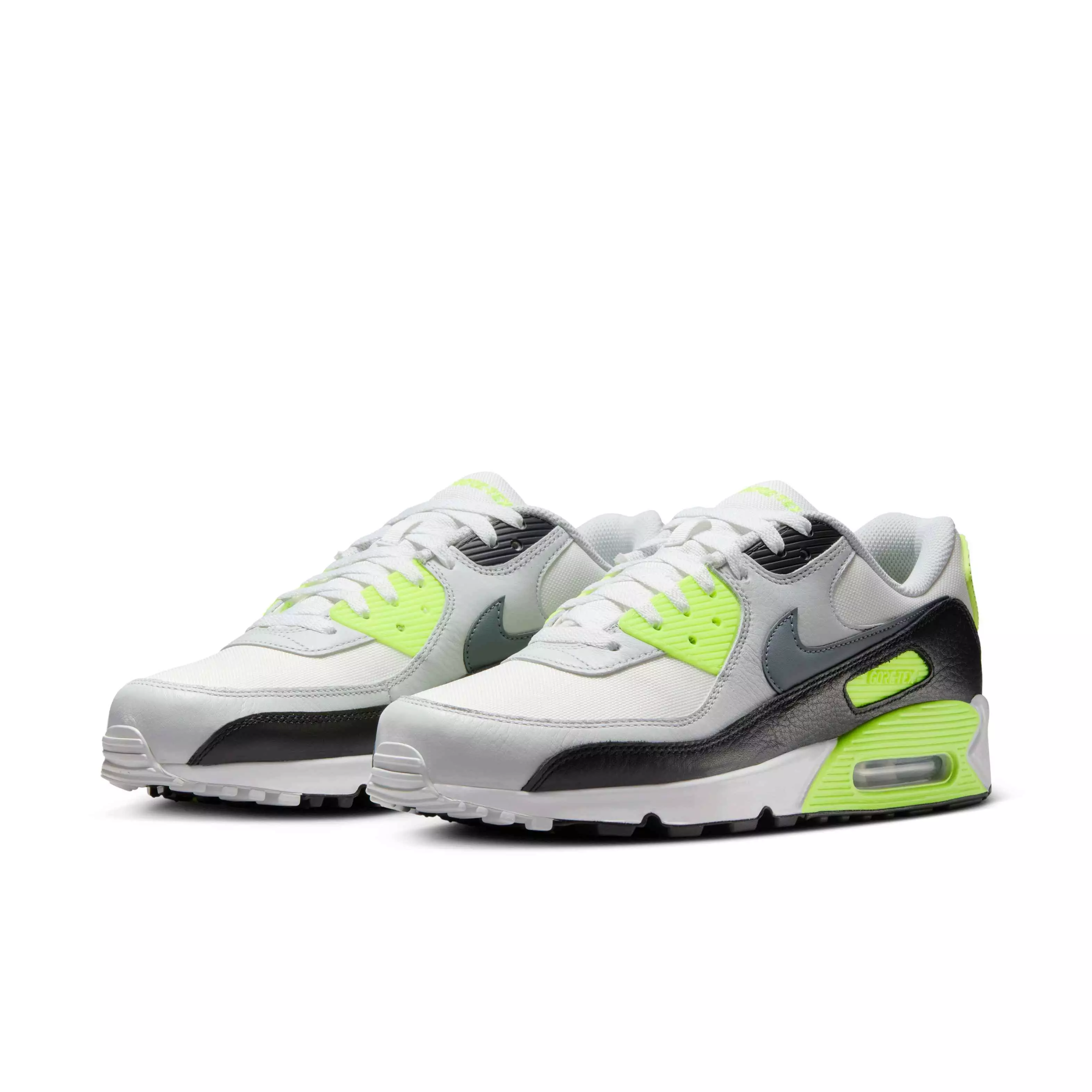 Nike Air Max 90 GORE-TEX "White/Volt/Black/Cool Grey" Men's Shoe - WHITE/YELLOW/BLACK/GREY