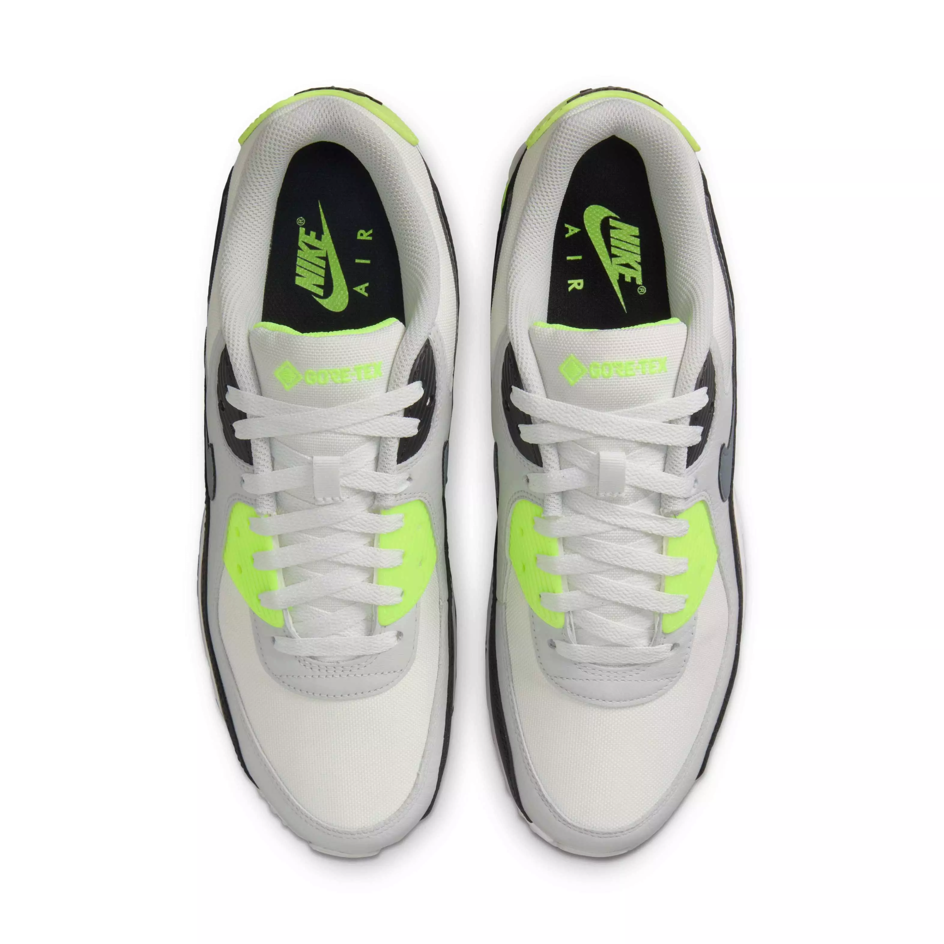 Nike Air Max 90 GORE-TEX "White/Volt/Black/Cool Grey" Men's Shoe - WHITE/YELLOW/BLACK/GREY