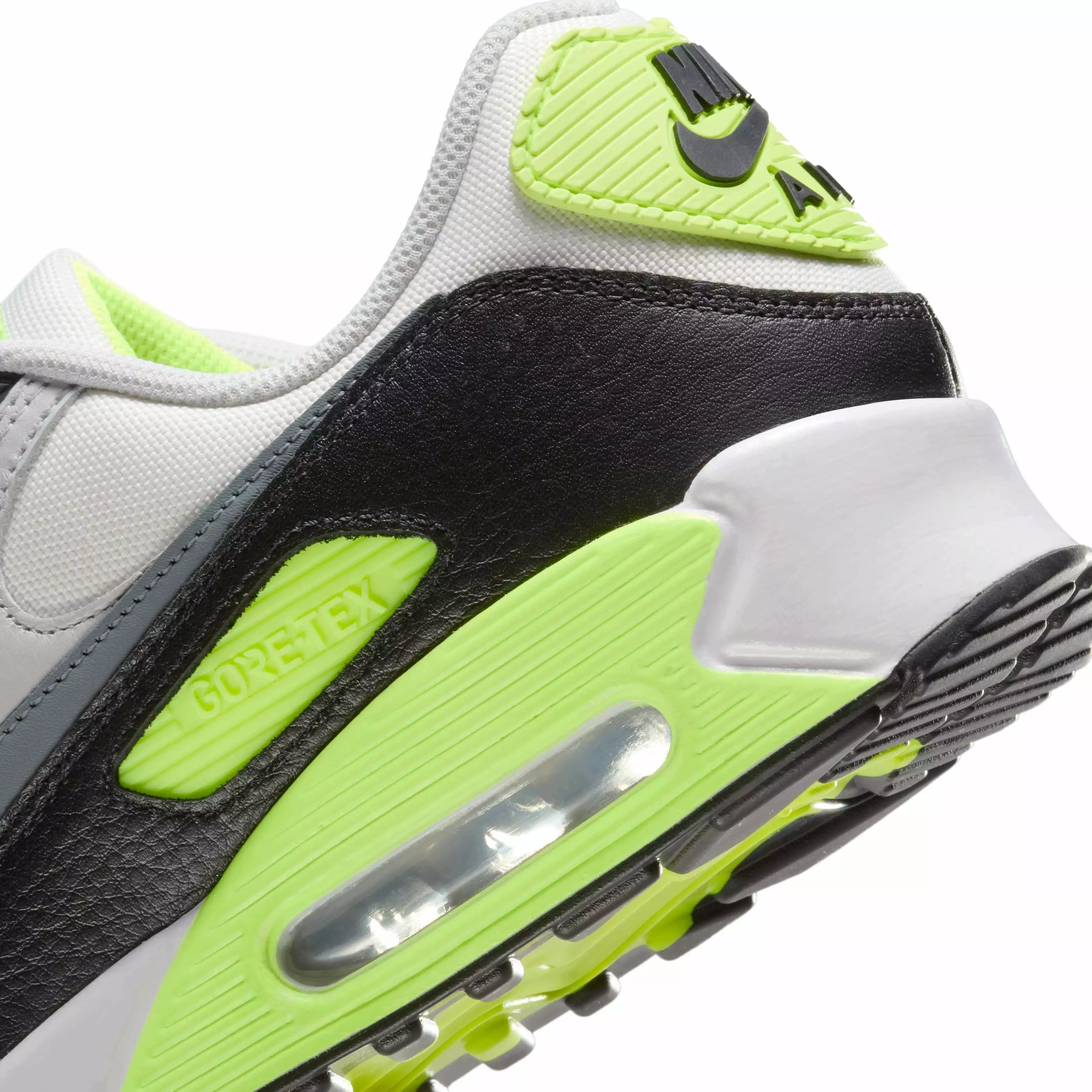 Nike Air Max 90 GORE-TEX "White/Volt/Black/Cool Grey" Men's Shoe - WHITE/YELLOW/BLACK/GREY