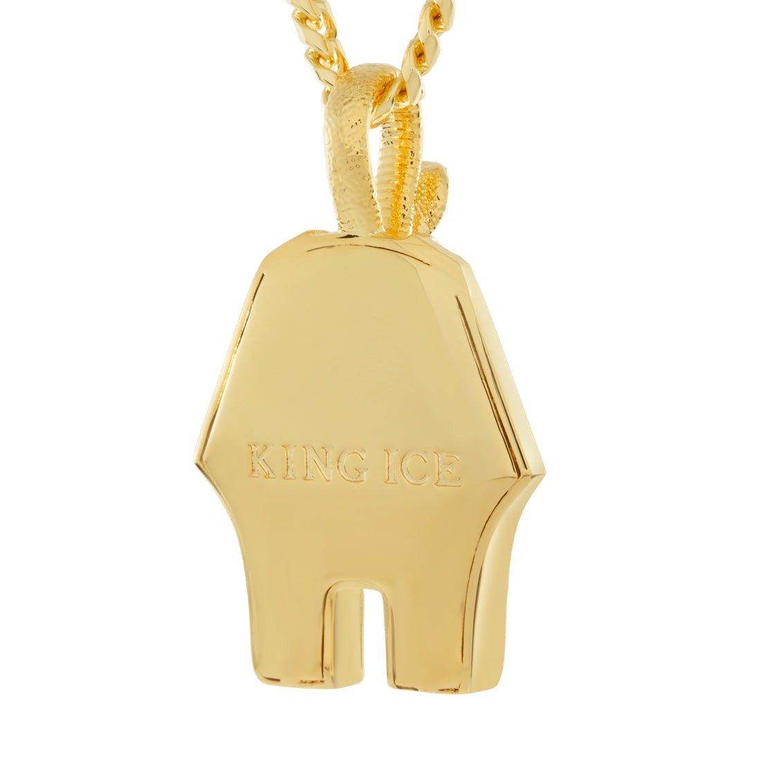 King Ice Uraeus Pharaoh Necklace - Gold - GOLD