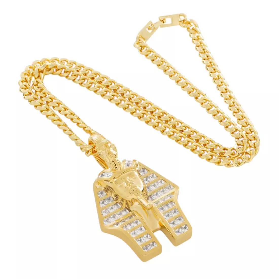 King Ice Uraeus Pharaoh Necklace - Gold - GOLD