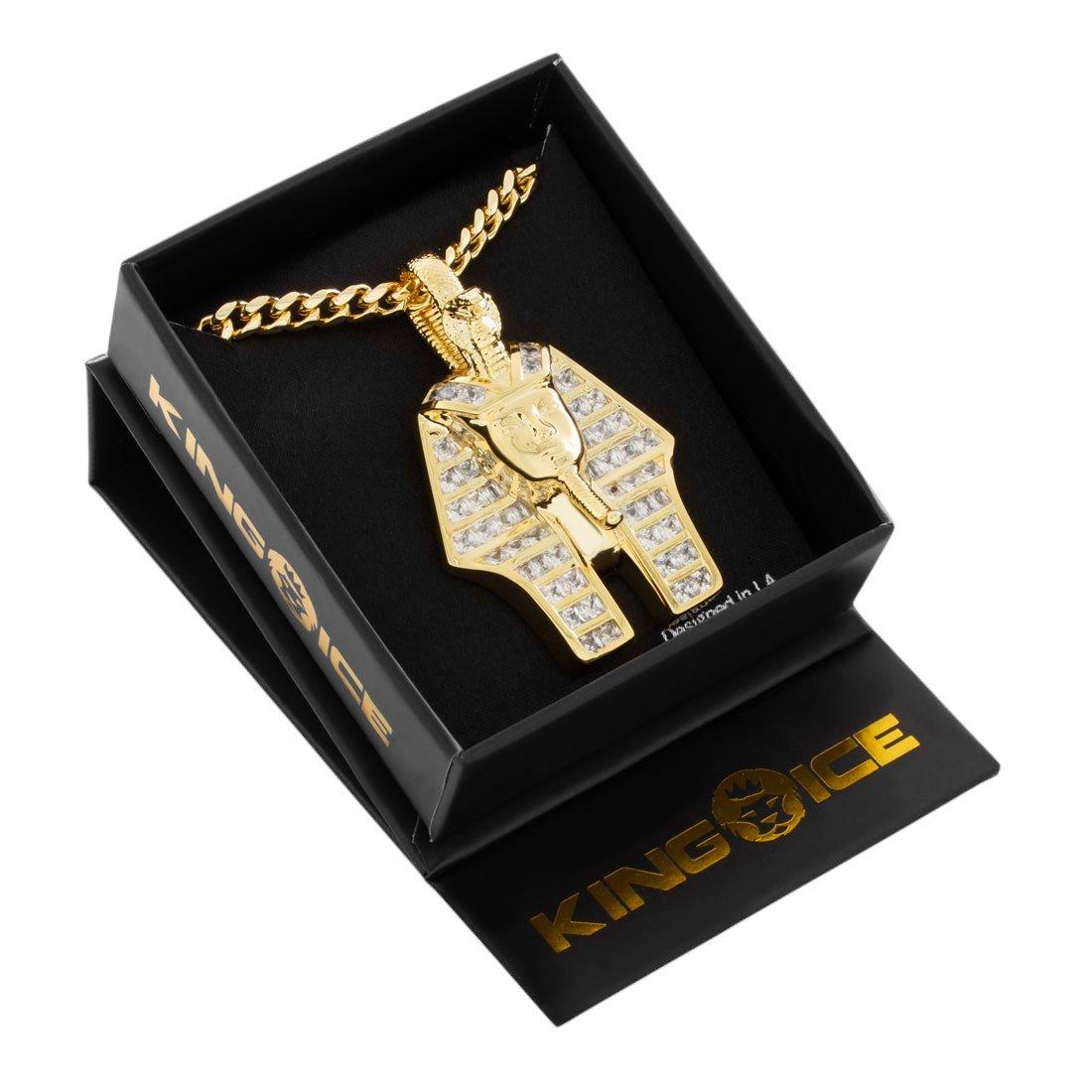 King Ice Uraeus Pharaoh Necklace - Gold - GOLD