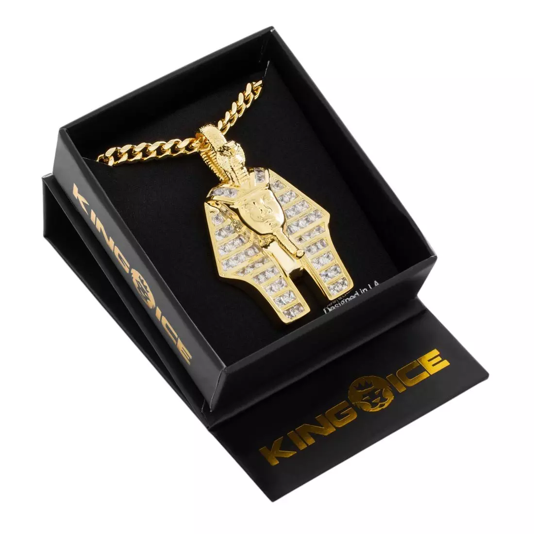 King Ice Uraeus Pharaoh Necklace - Gold - GOLD