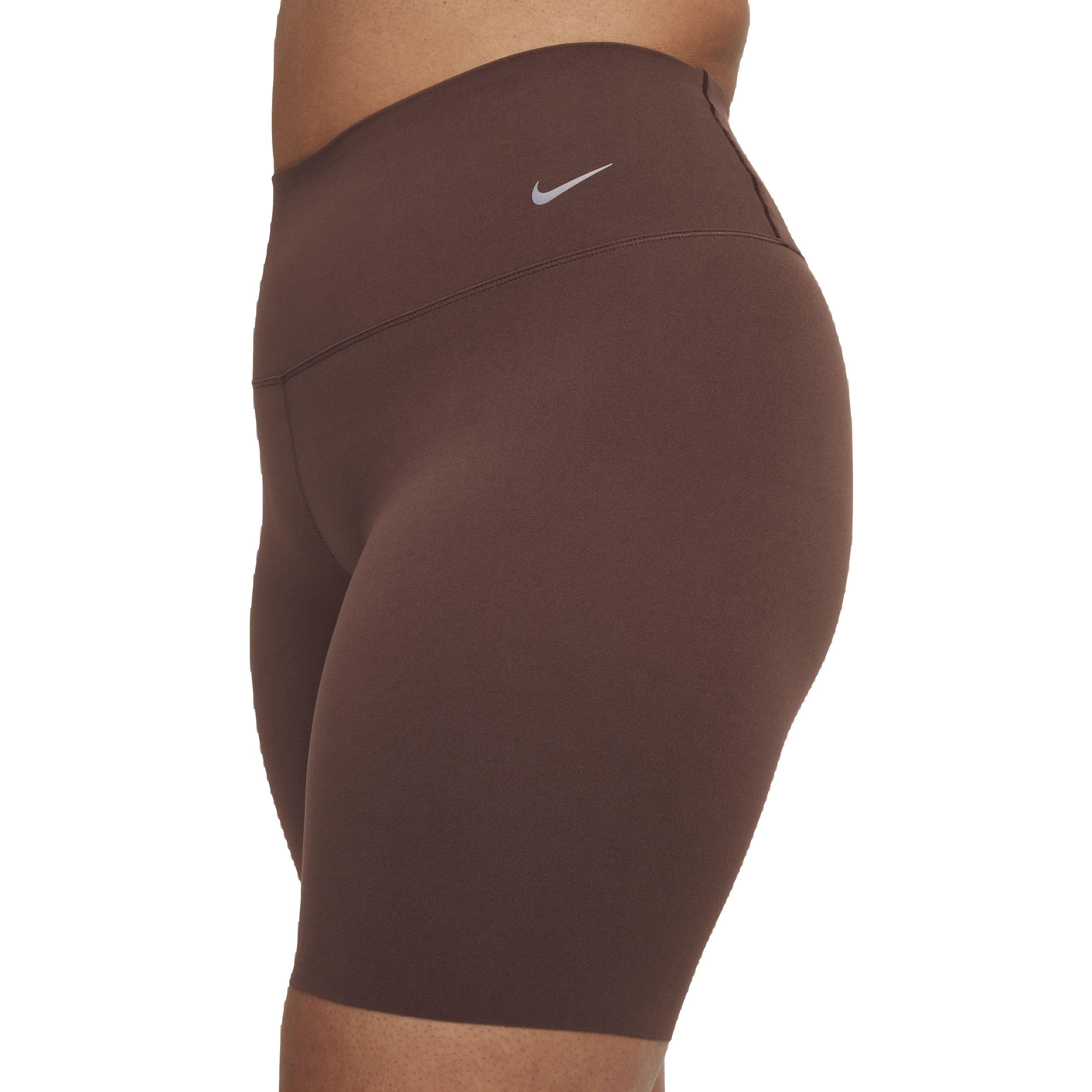 Nike Women's Dri-FIT Zenvy GS High-Waisted 8" Biker Shorts - BROWN Thumbnail View 1