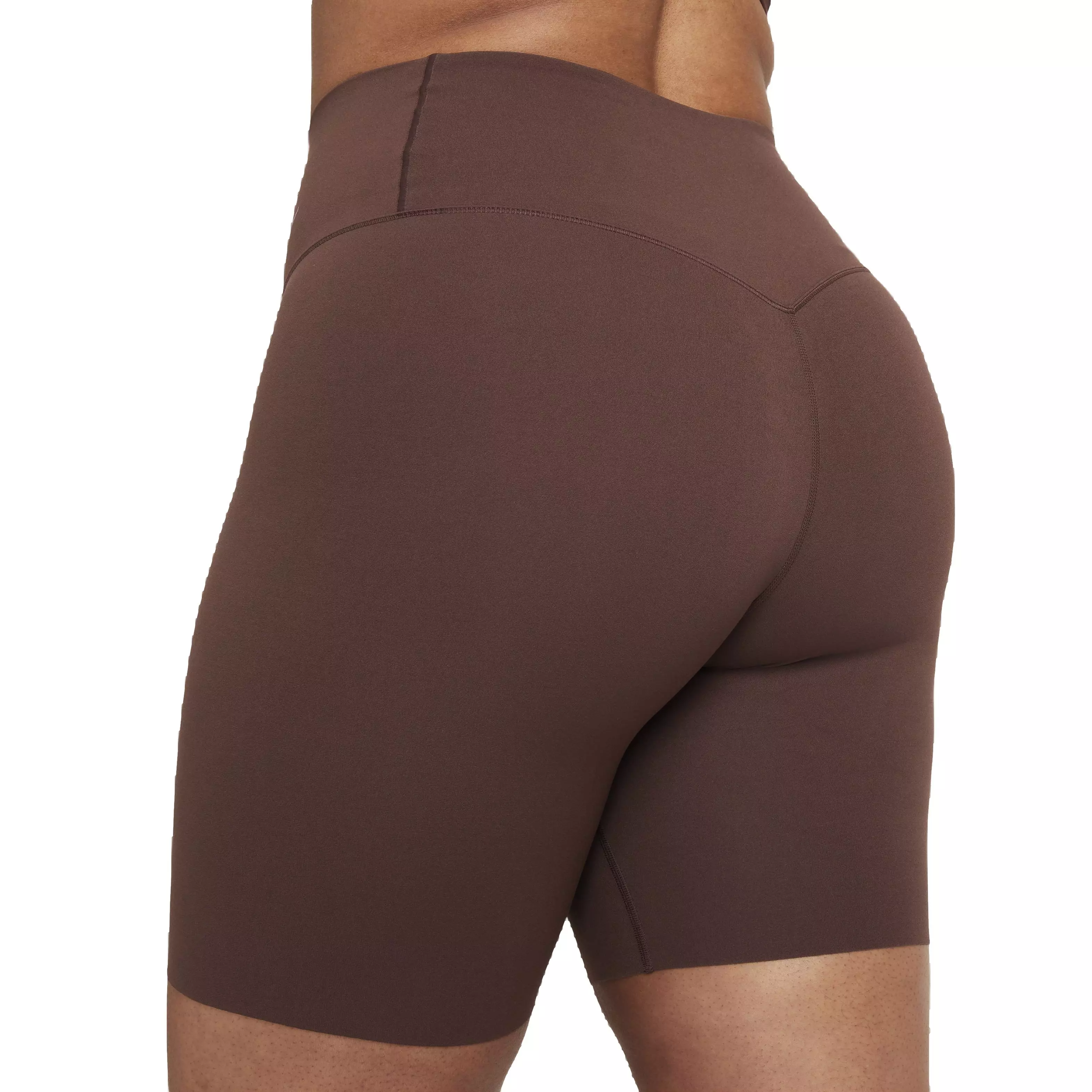 Nike Women's Dri-FIT Zenvy GS High-Waisted 8" Biker Shorts - BROWN
