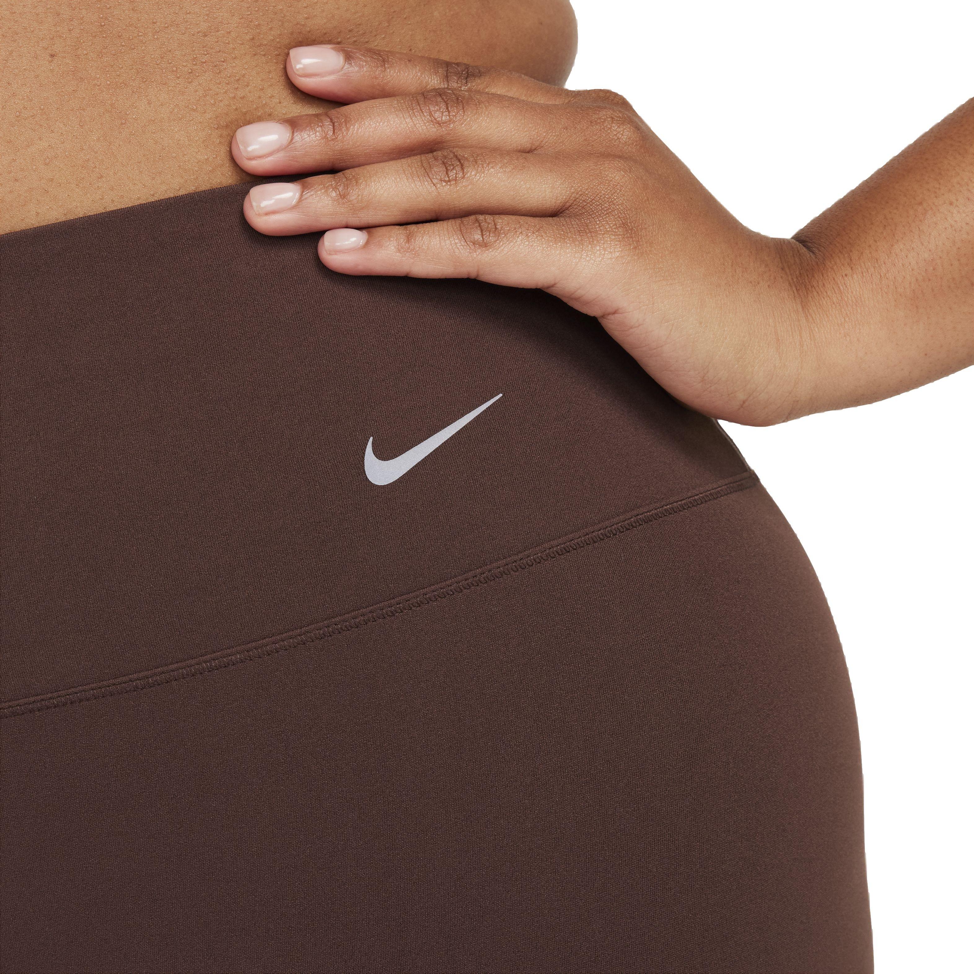 Nike Women's Dri-FIT Zenvy GS High-Waisted 8" Biker Shorts - BROWN Thumbnail View 3