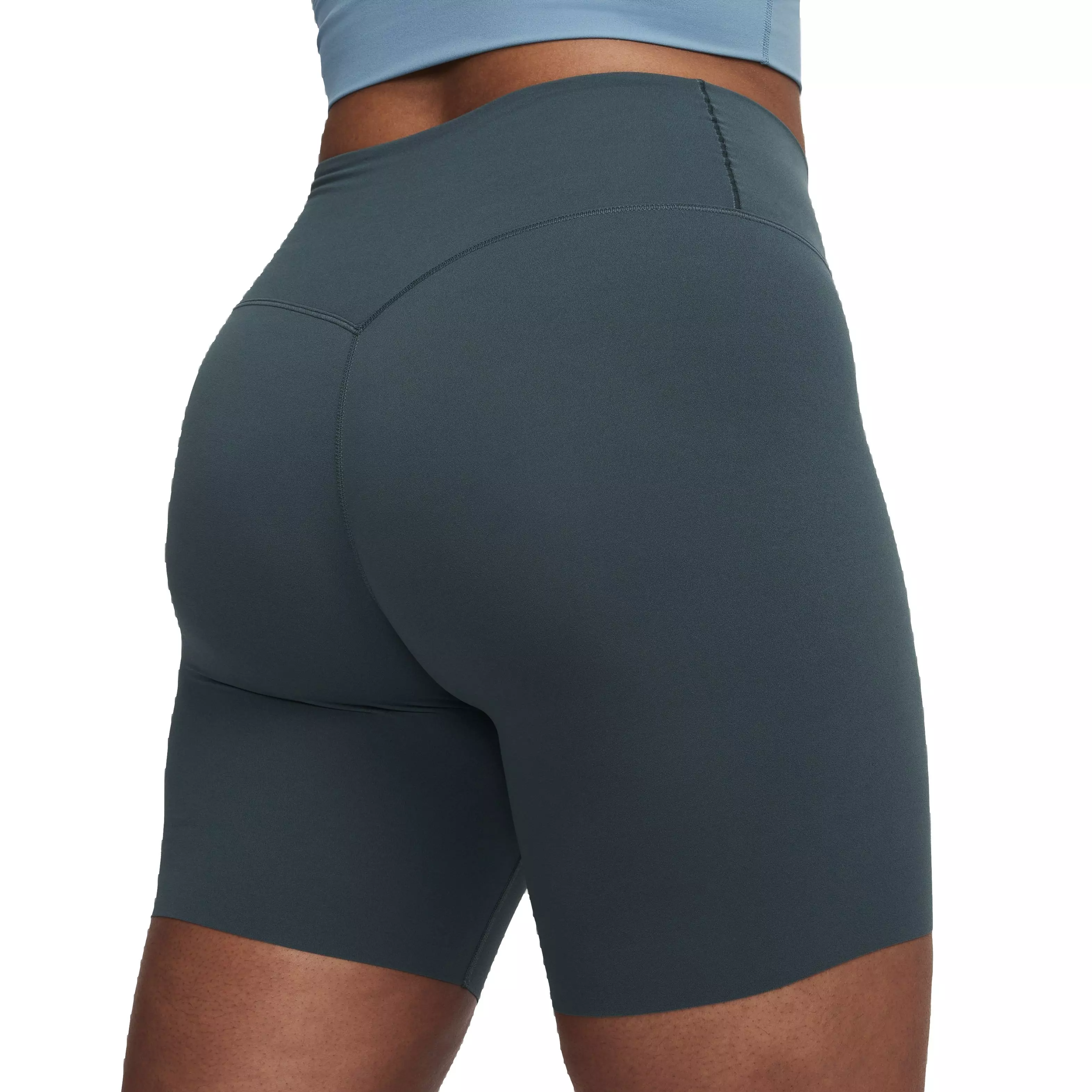 Nike Women's Dri-FIT Zenvy GS High-Waisted 8" Biker Shorts - GREEN