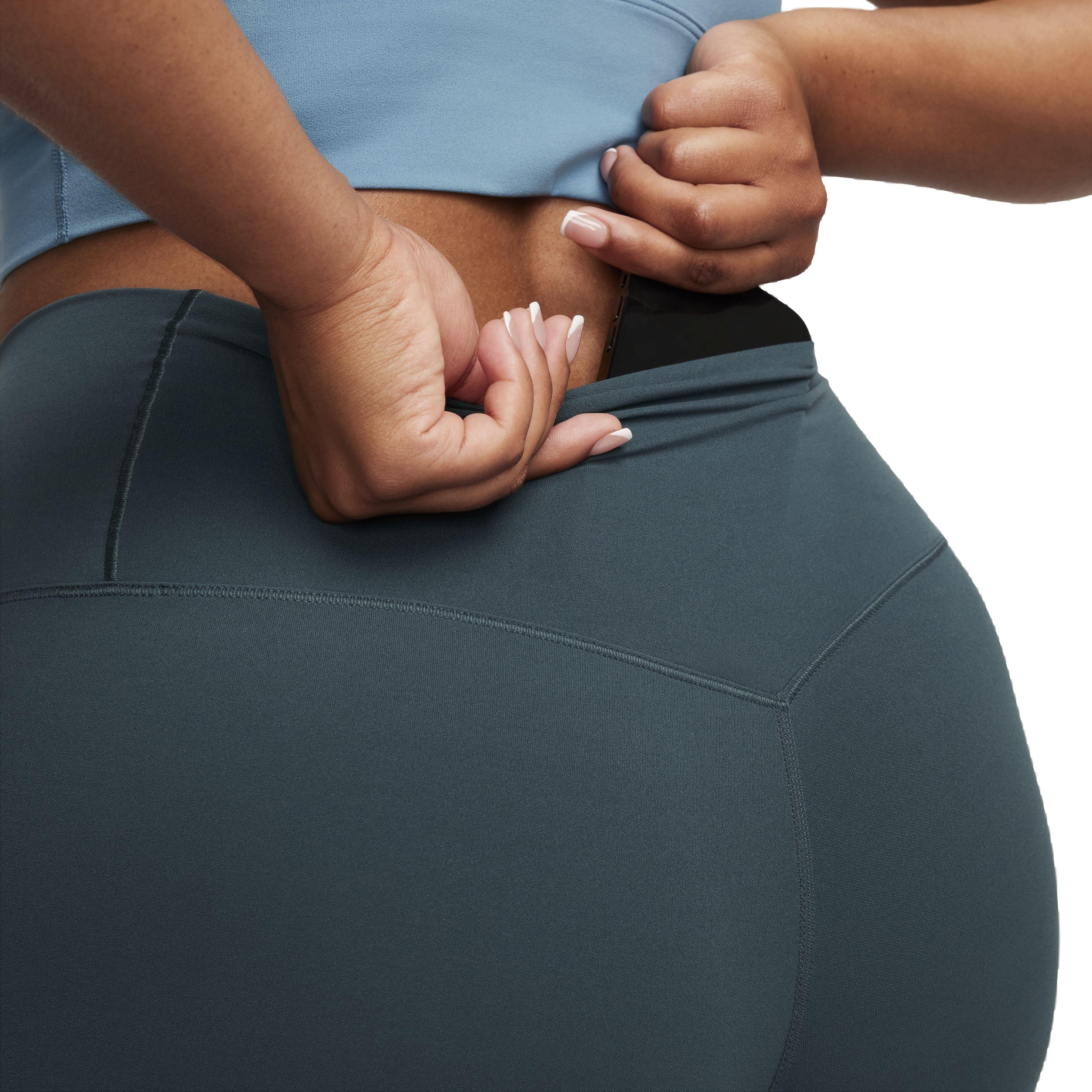 Nike Women's Dri-FIT Zenvy GS High-Waisted 8" Biker Shorts - GREEN Thumbnail View 4