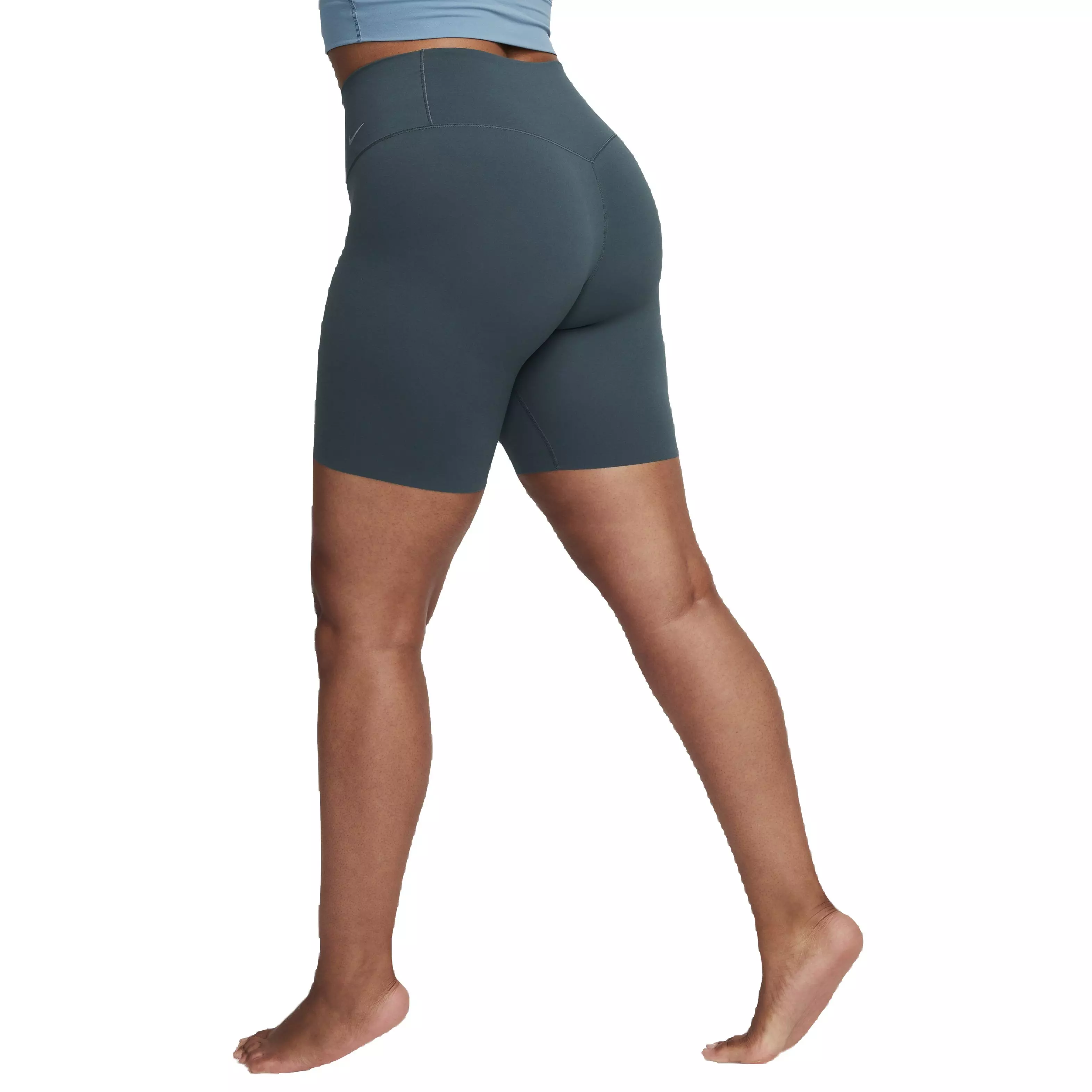 Nike Women's Dri-FIT Zenvy GS High-Waisted 8" Biker Shorts - GREEN