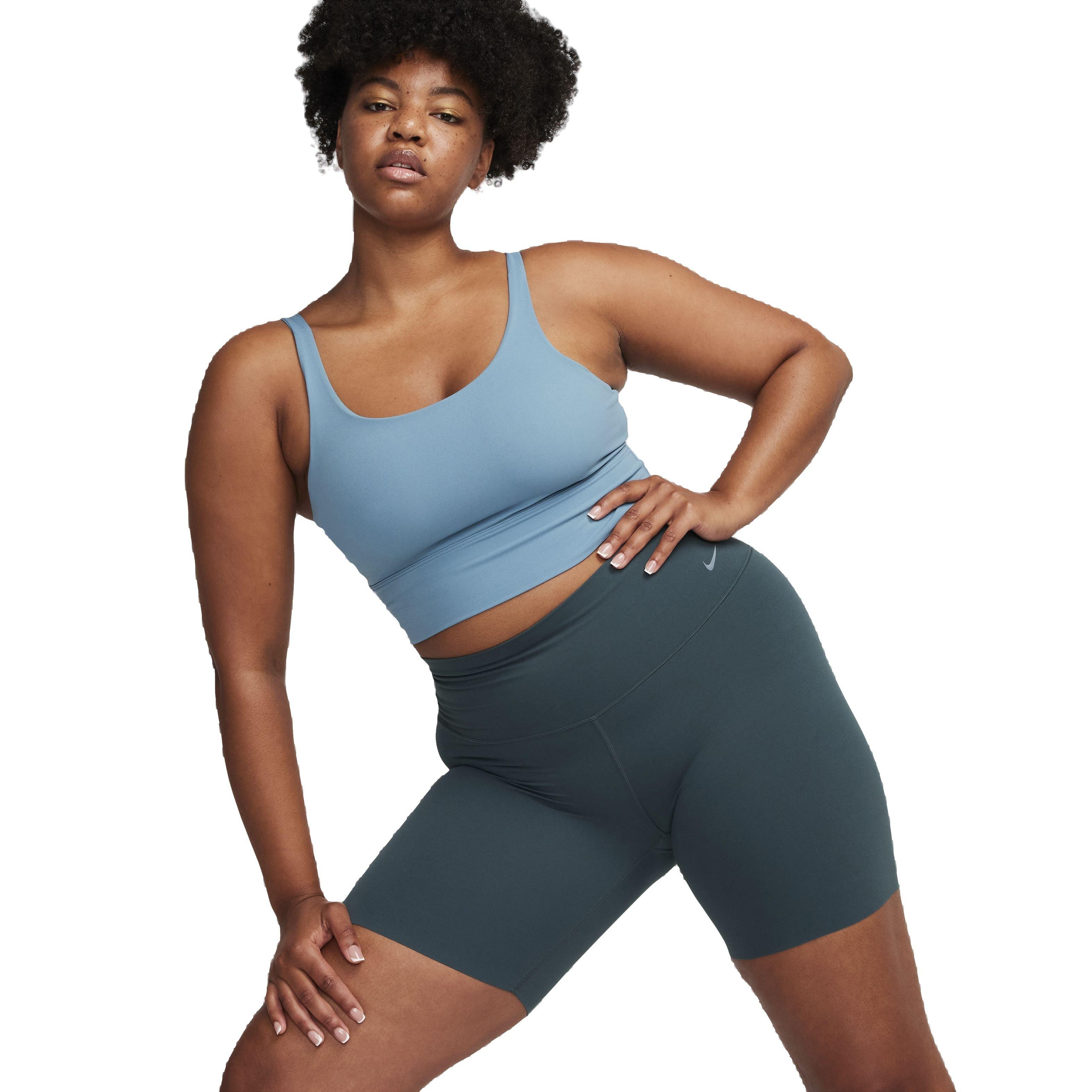 Nike Women's Dri-FIT Zenvy GS High-Waisted 8" Biker Shorts - GREEN Thumbnail View 7