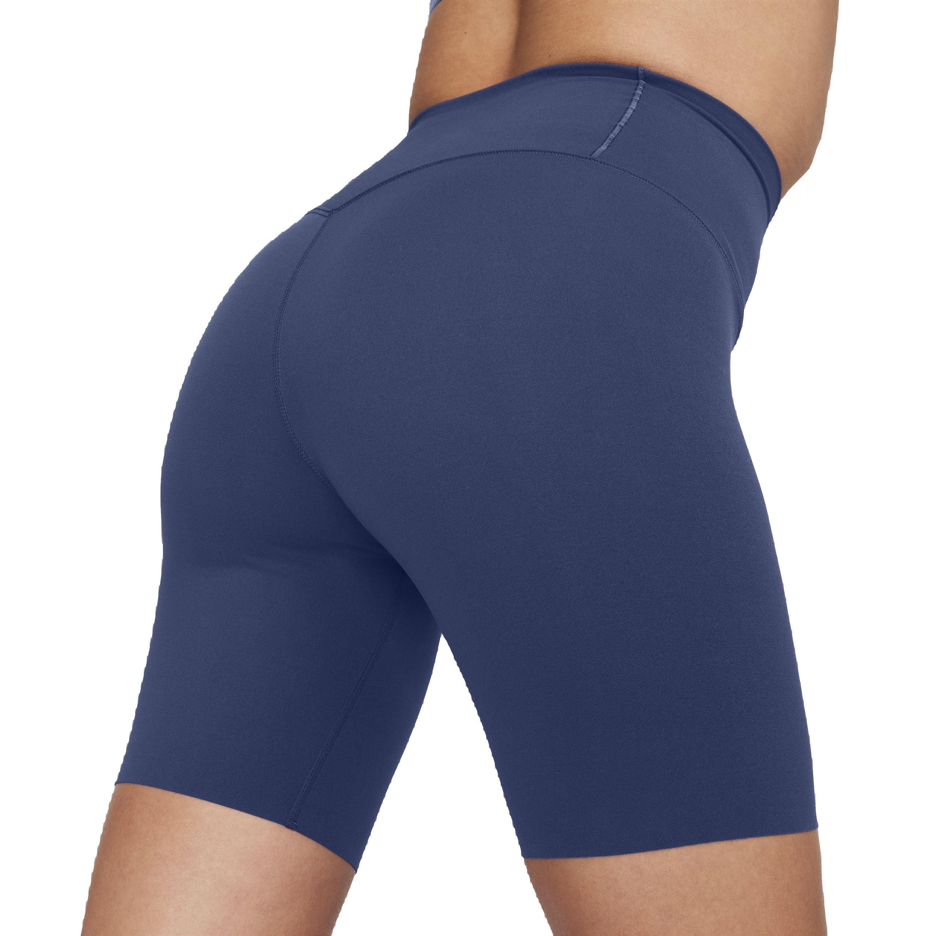 Nike Women's Dri-FIT Zenvy GS High-Waisted 8" Biker Shorts - BLUE Thumbnail View 2