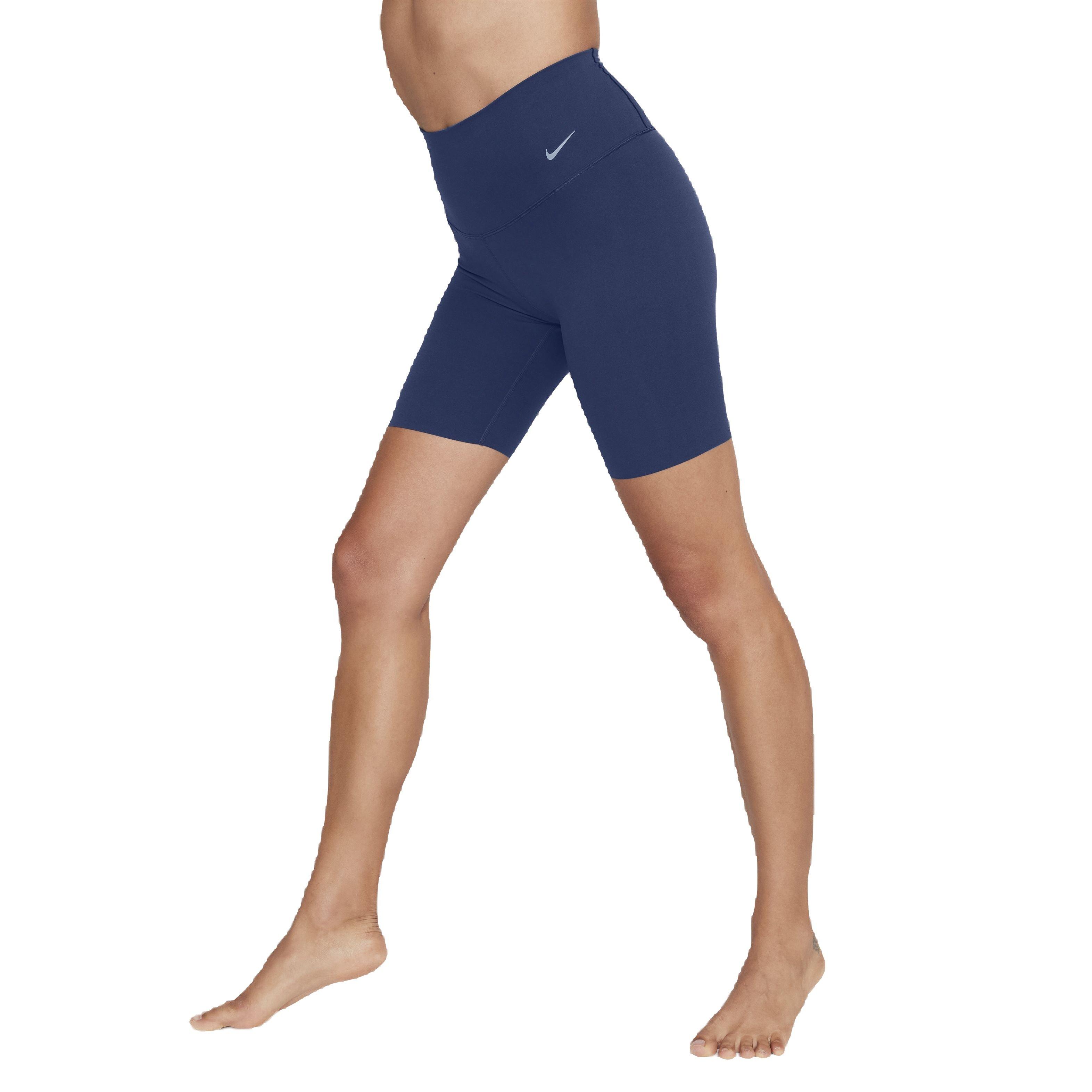 Nike Women's Dri-FIT Zenvy GS High-Waisted 8" Biker Shorts - BLUE Thumbnail View 5