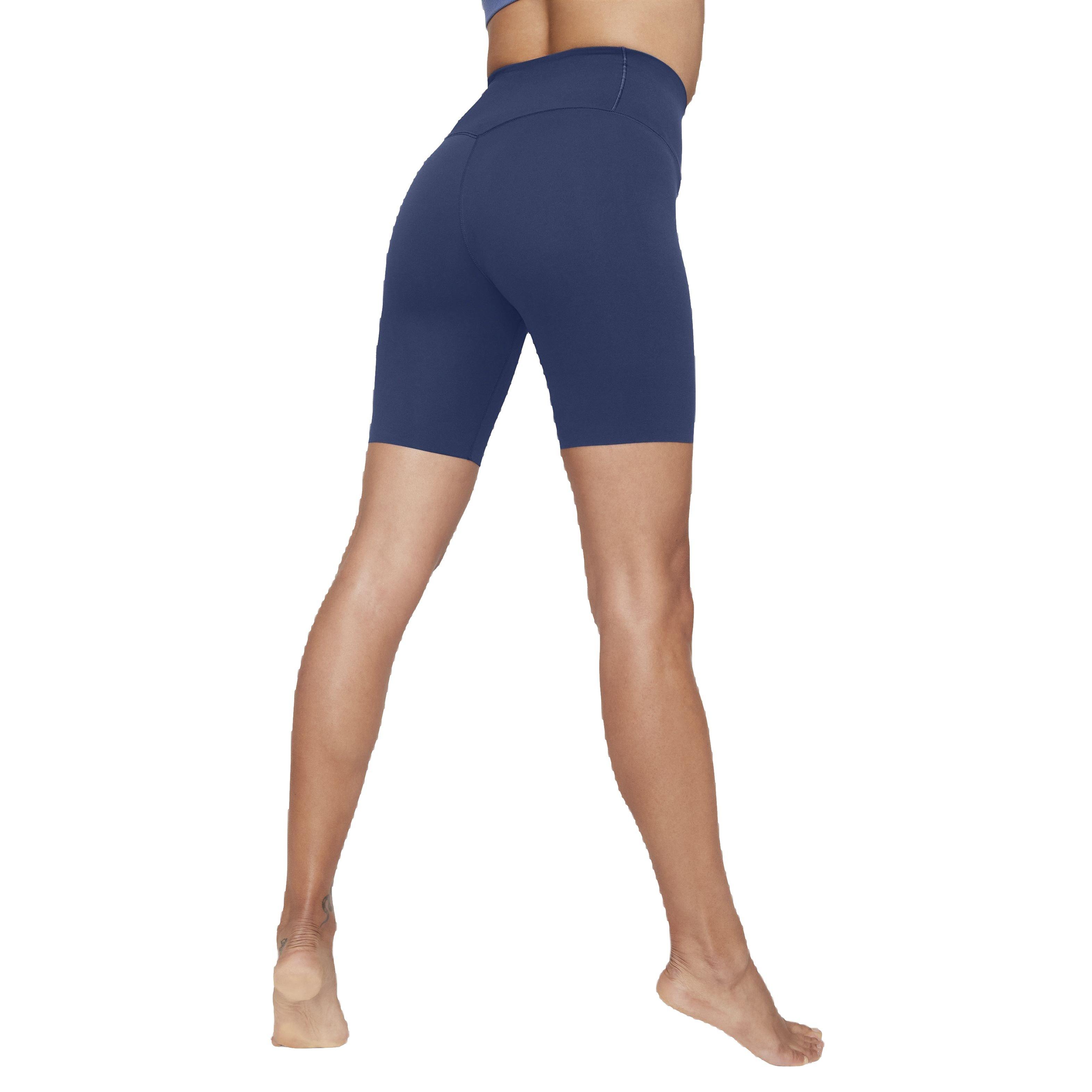 Nike Women's Dri-FIT Zenvy GS High-Waisted 8" Biker Shorts - BLUE Thumbnail View 6