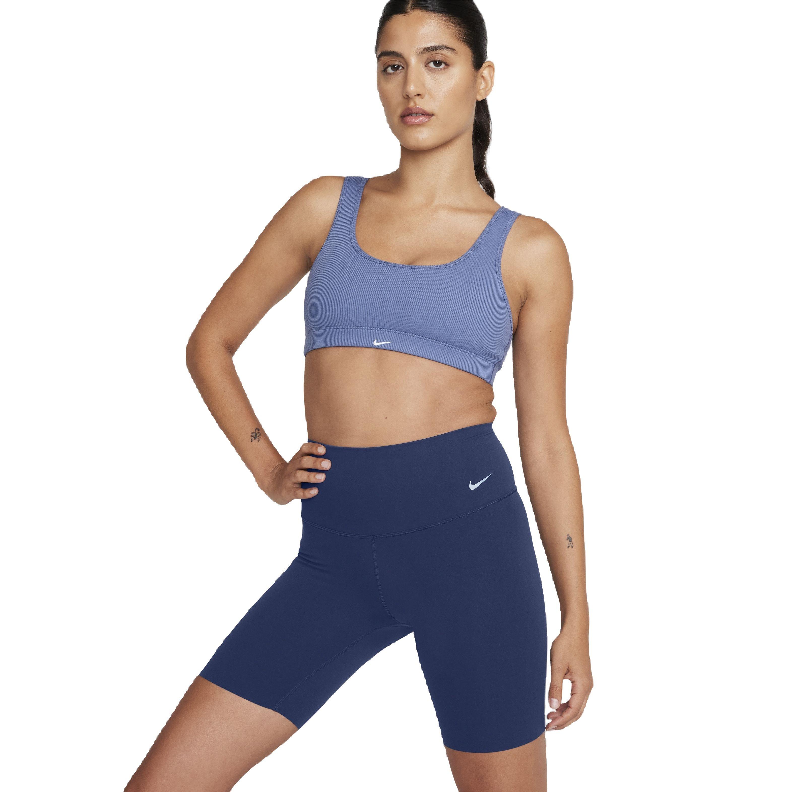 Nike Women's Dri-FIT Zenvy GS High-Waisted 8" Biker Shorts - BLUE Thumbnail View 7