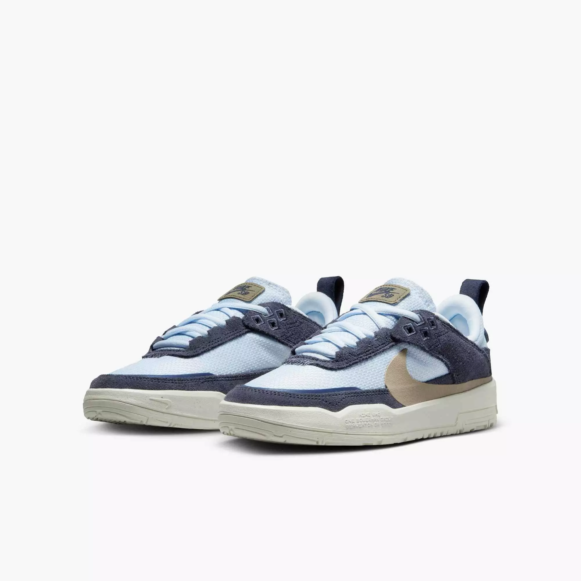 Nike SB Day One "Thunder Blue/Blue Tint/Sail/Khaki" Grade School Boys' Skateboarding Shoe - BLUE/KHAKI