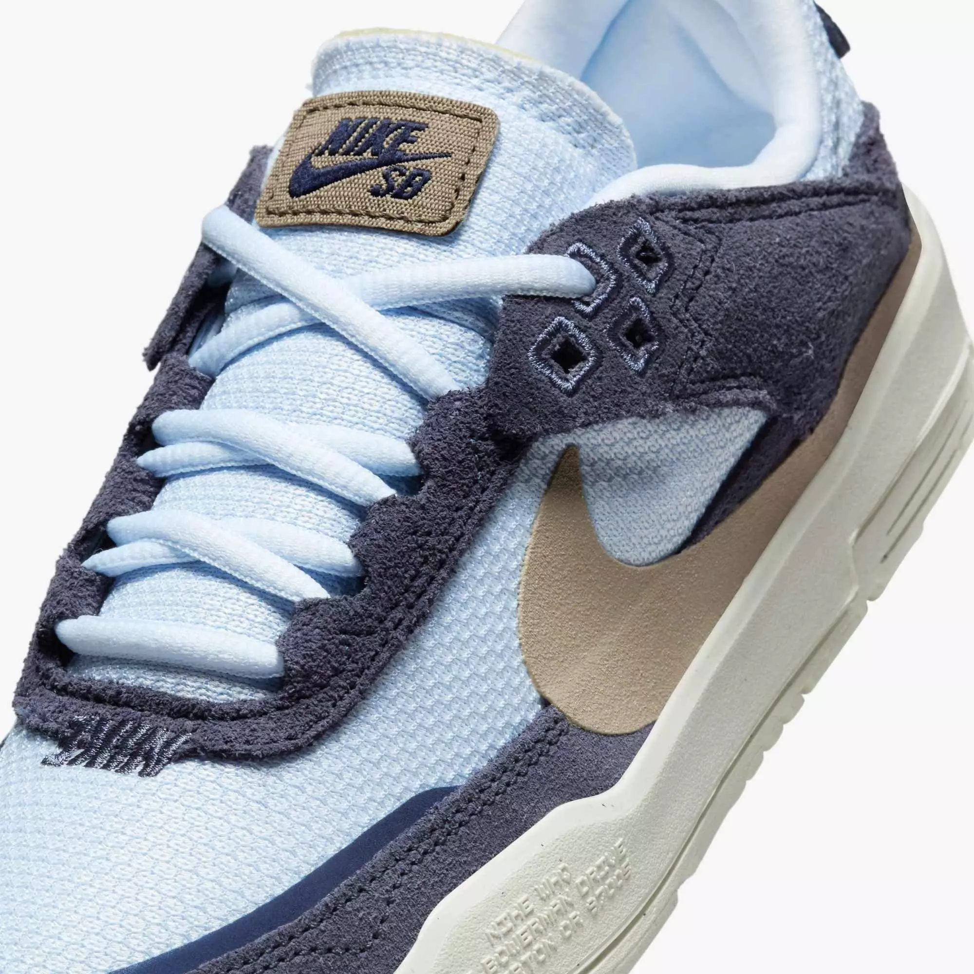 Nike SB Day One "Thunder Blue/Blue Tint/Sail/Khaki" Grade School Boys' Skateboarding Shoe - BLUE/KHAKI