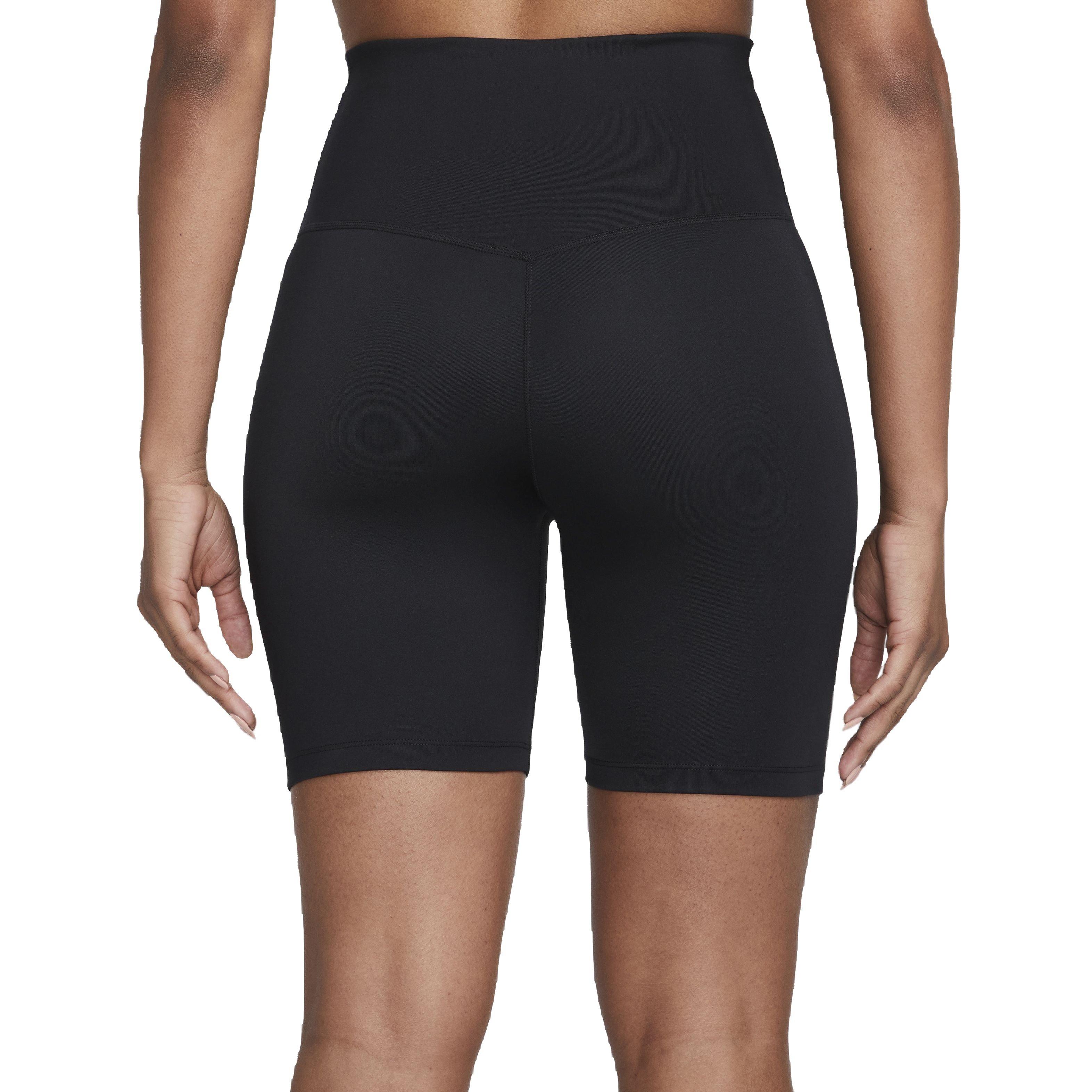 Nike Women's One Dri-FIT High-Waisted 7" Biker Shorts -Black - BLACK Thumbnail View 2